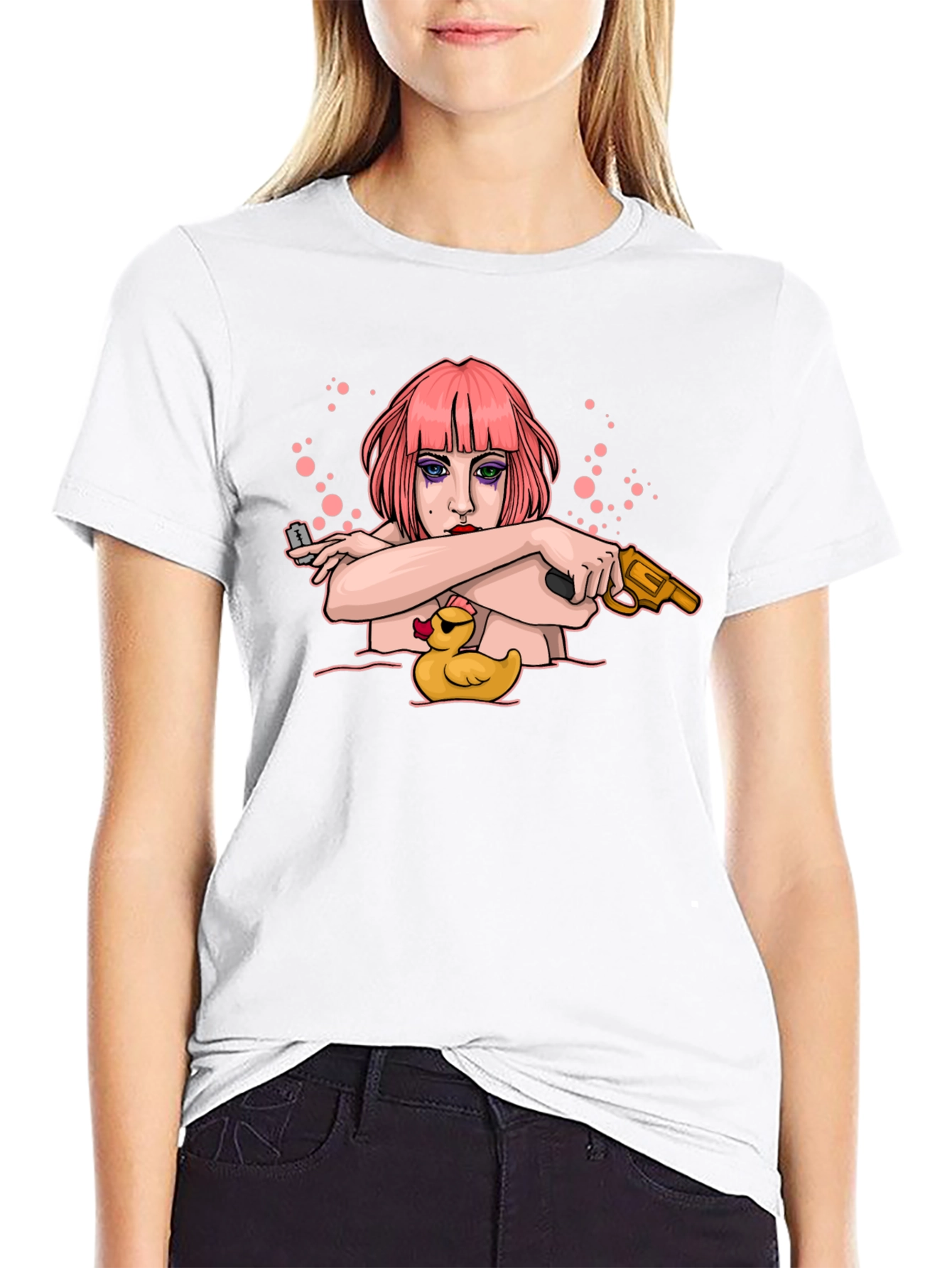 Edgy Cartoon Graphic T-Shirt - 9