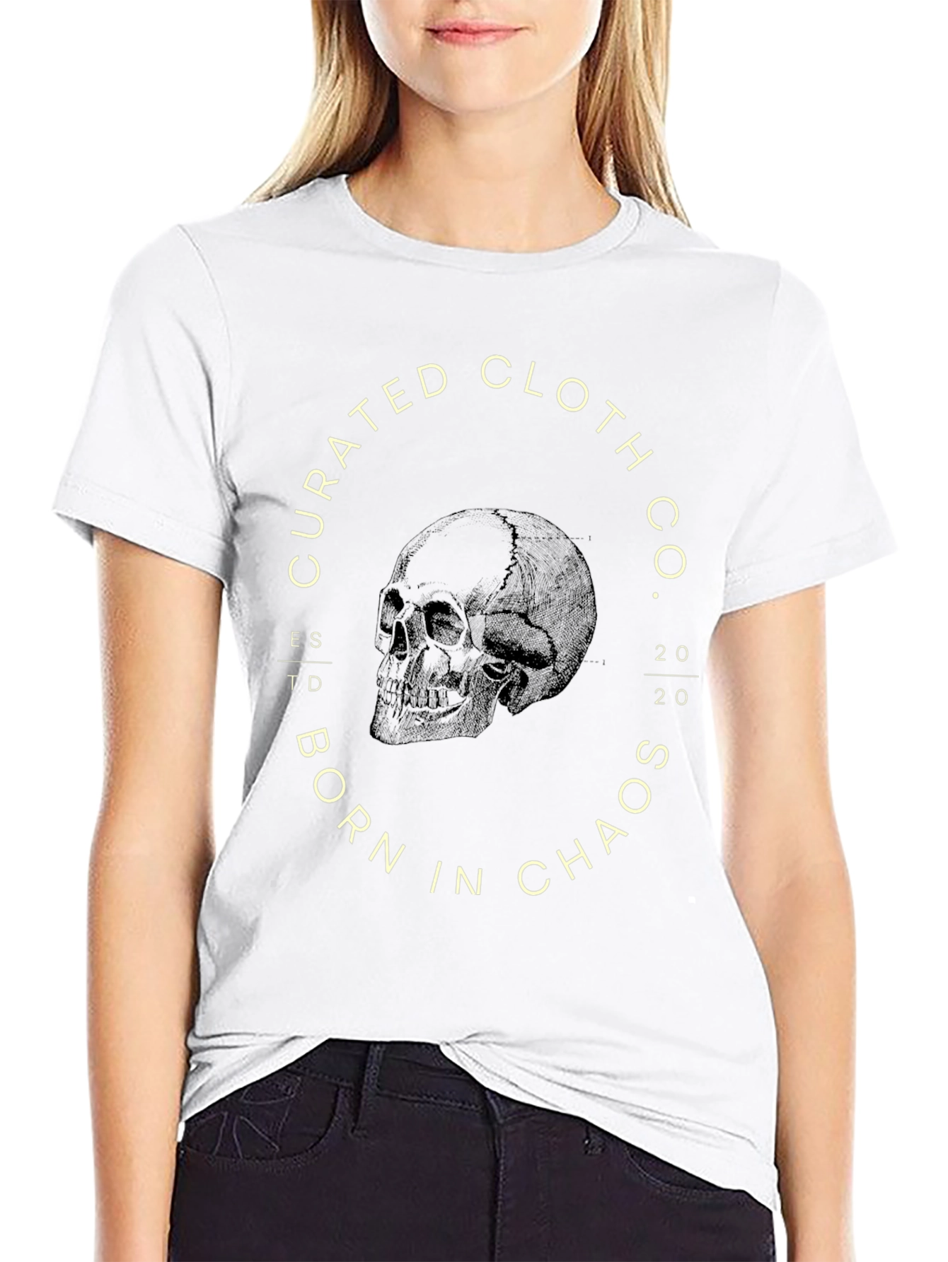 Black Curated Cloth Co. Skull Graphic Tee view 9