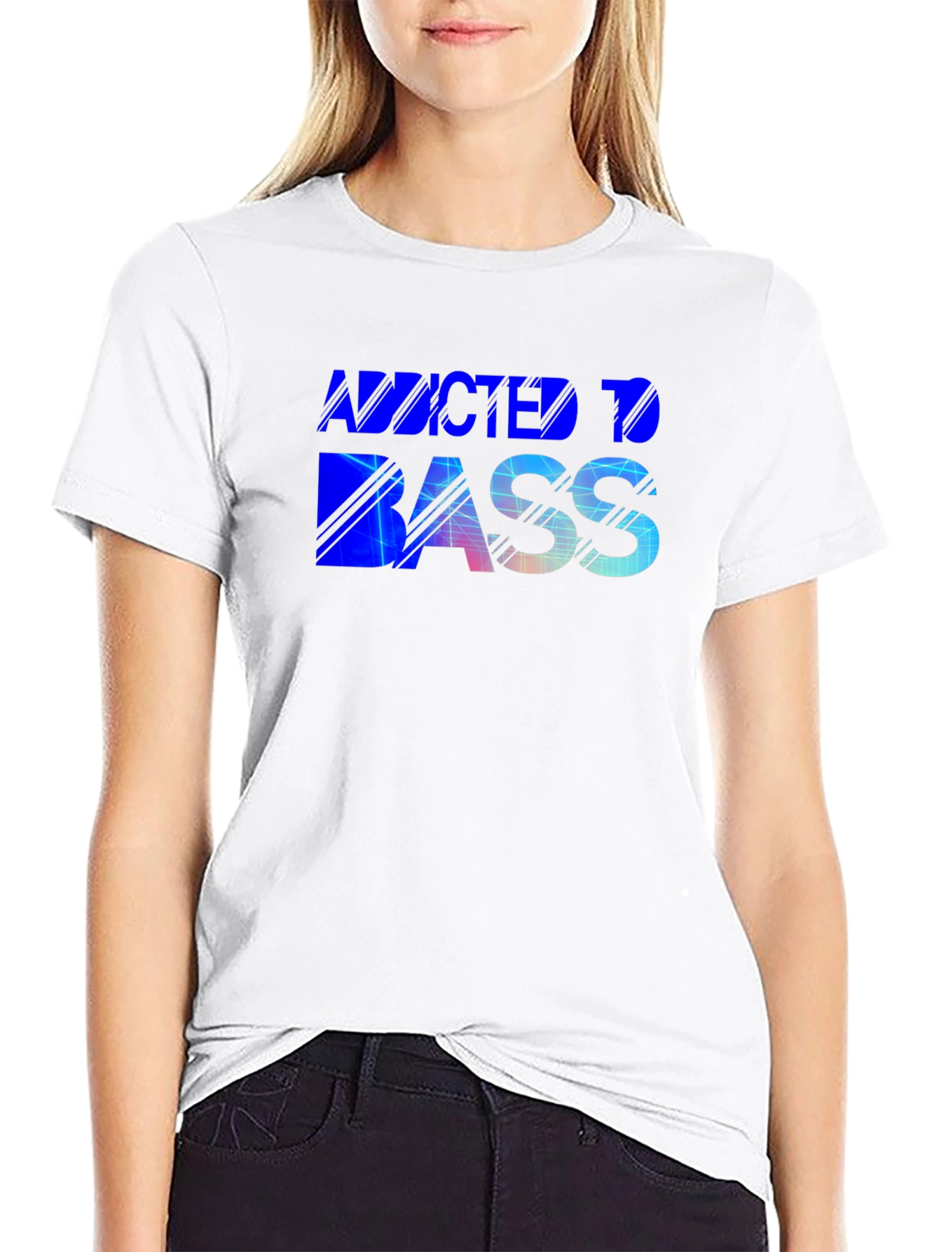 Black Addicted To Bass Graphic Tee view 9