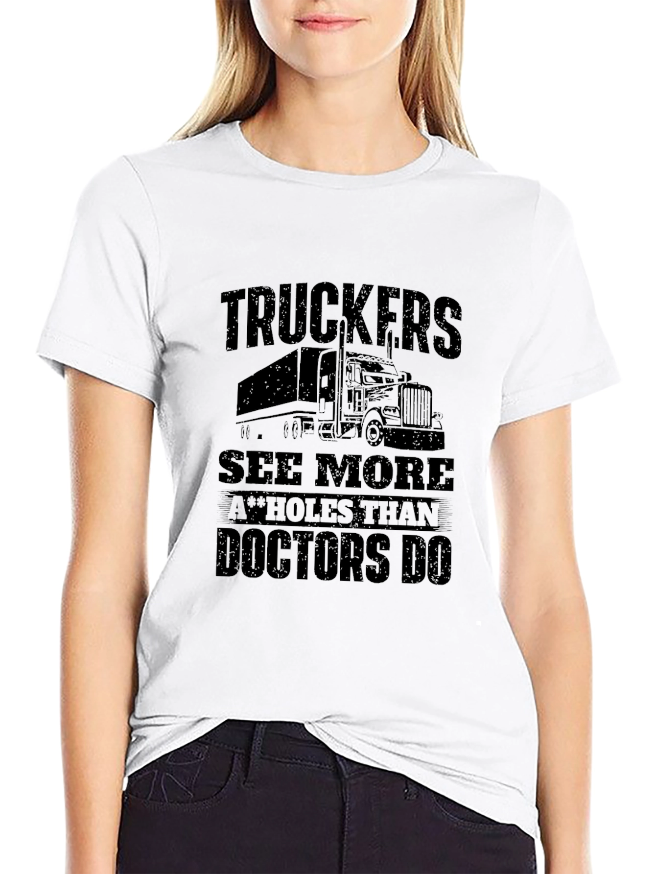 Black Truckers See More Funny Graphic Tee view 9