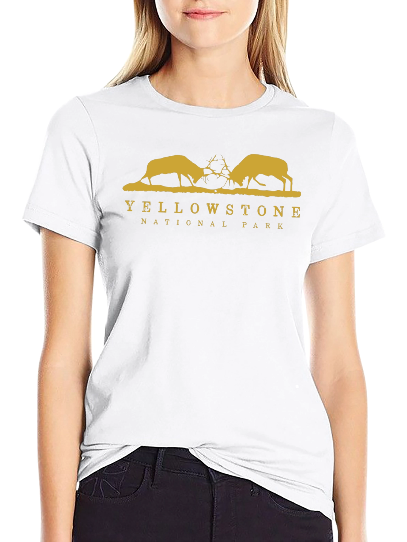 Black Yellowstone National Park Elk Graphic Tee view 9