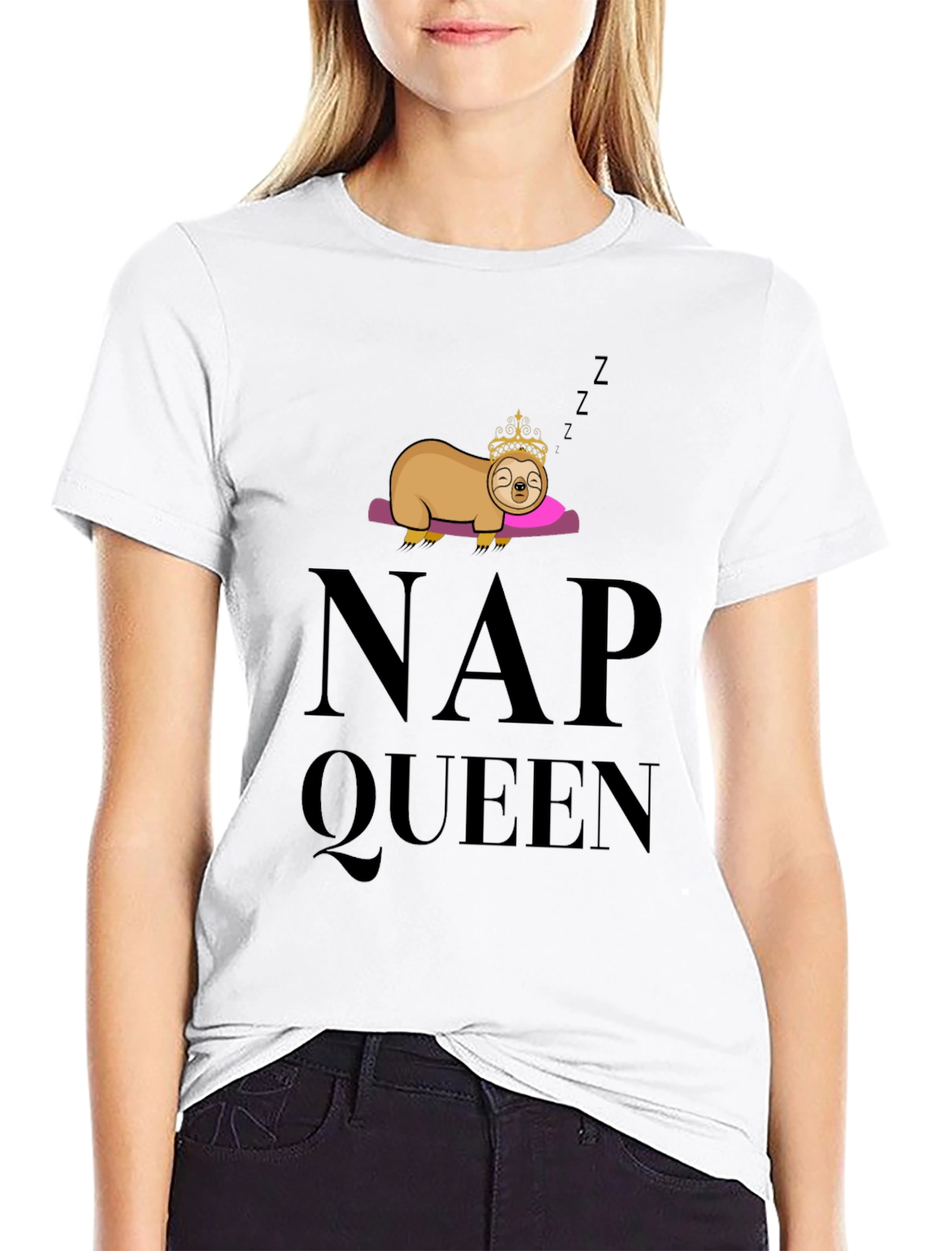 Black Nap Queen Sloth T-Shirt view 9