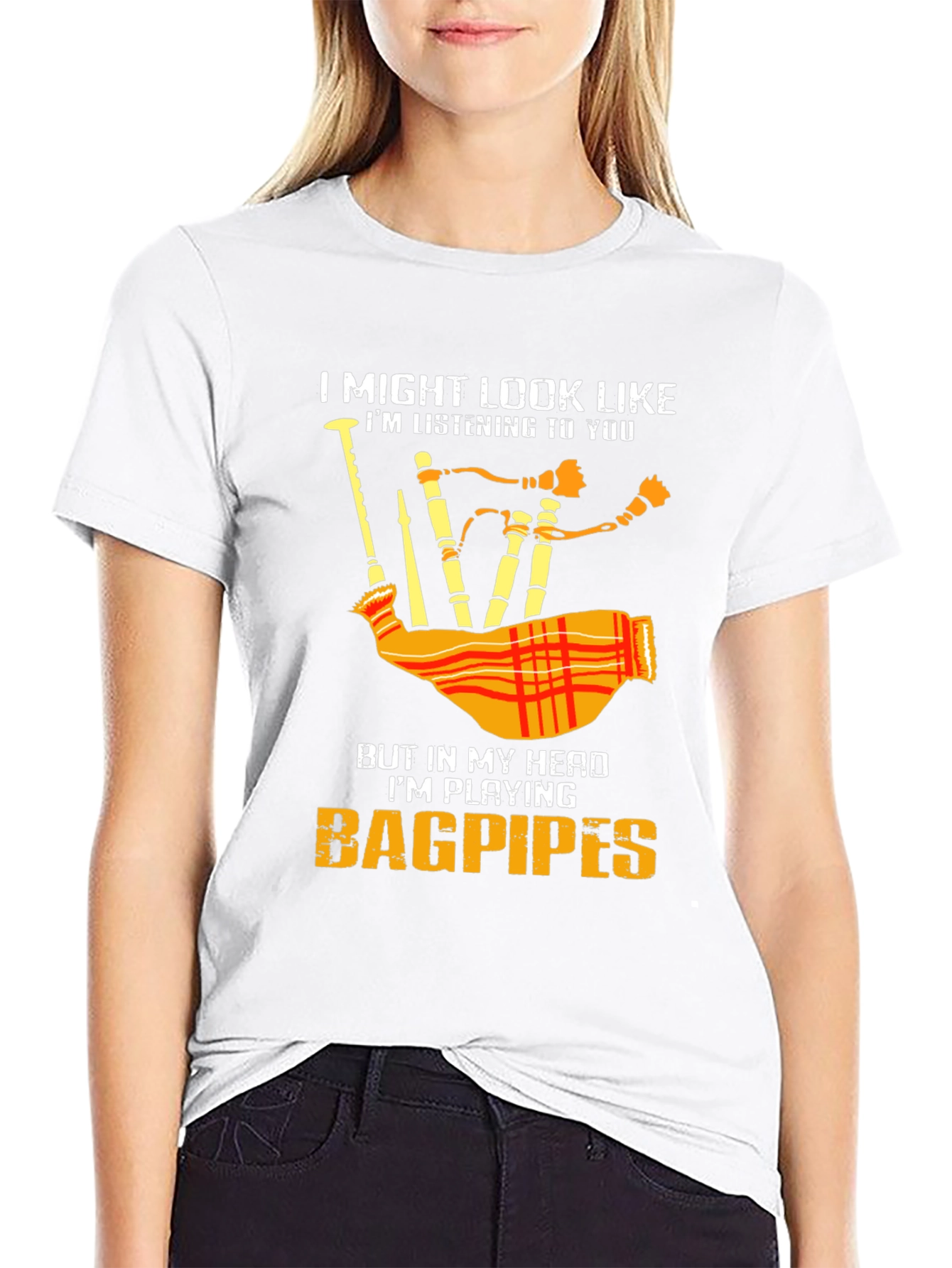 Black Bagpipes T-Shirt - Musician Tee view 9