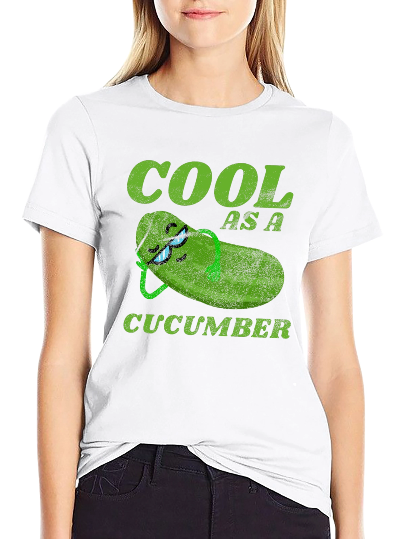 Black Cool As A Cucumber Graphic T-Shirt view 9