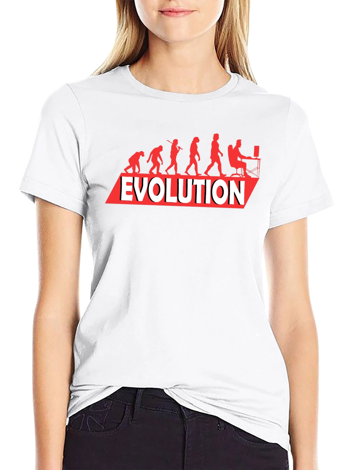 Black Evolution of Man T-Shirt - Funny Geeky Gamer Tee view 9