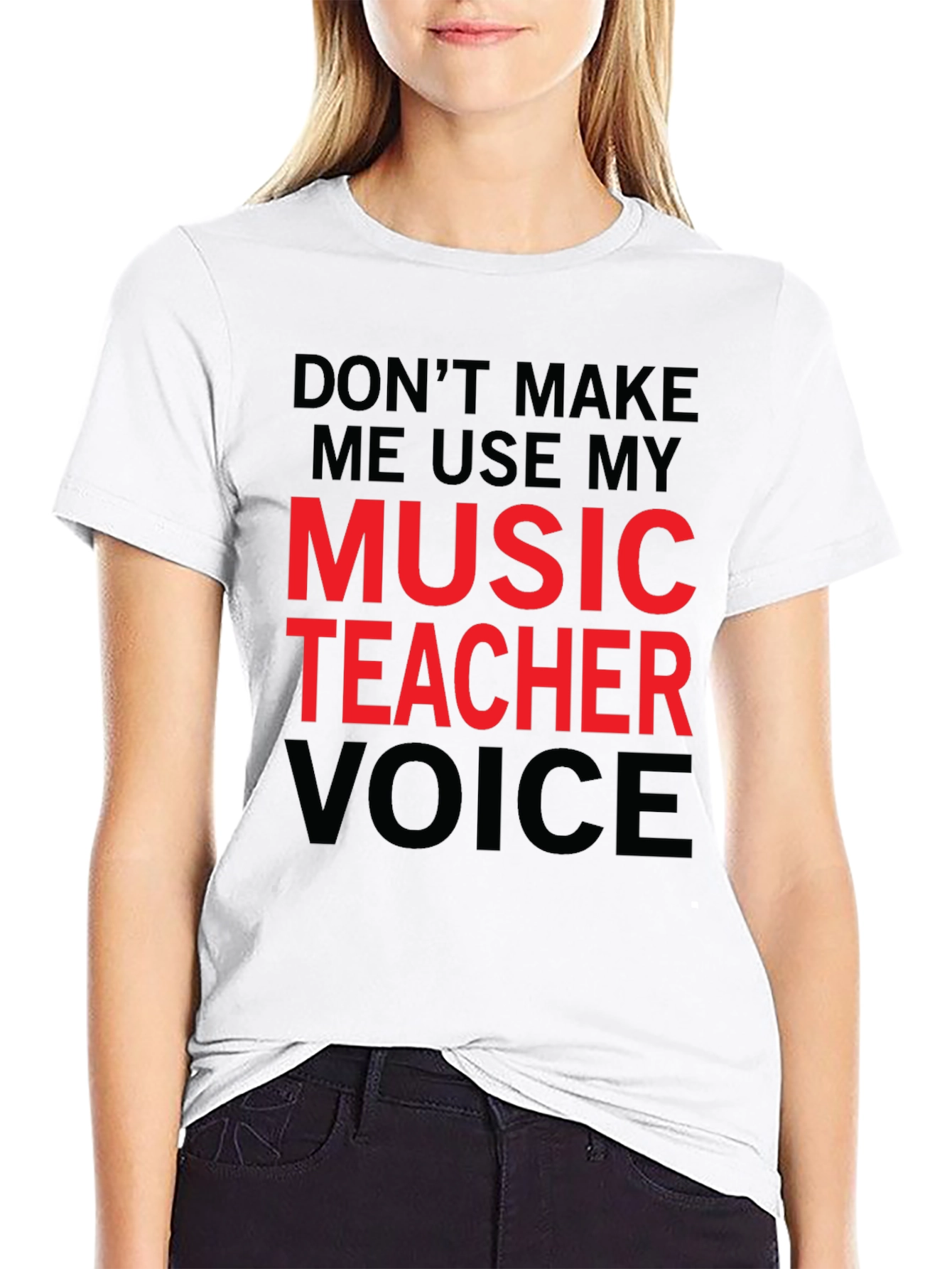 Black Music Teacher Voice T-Shirt - Funny Musician Tee view 9