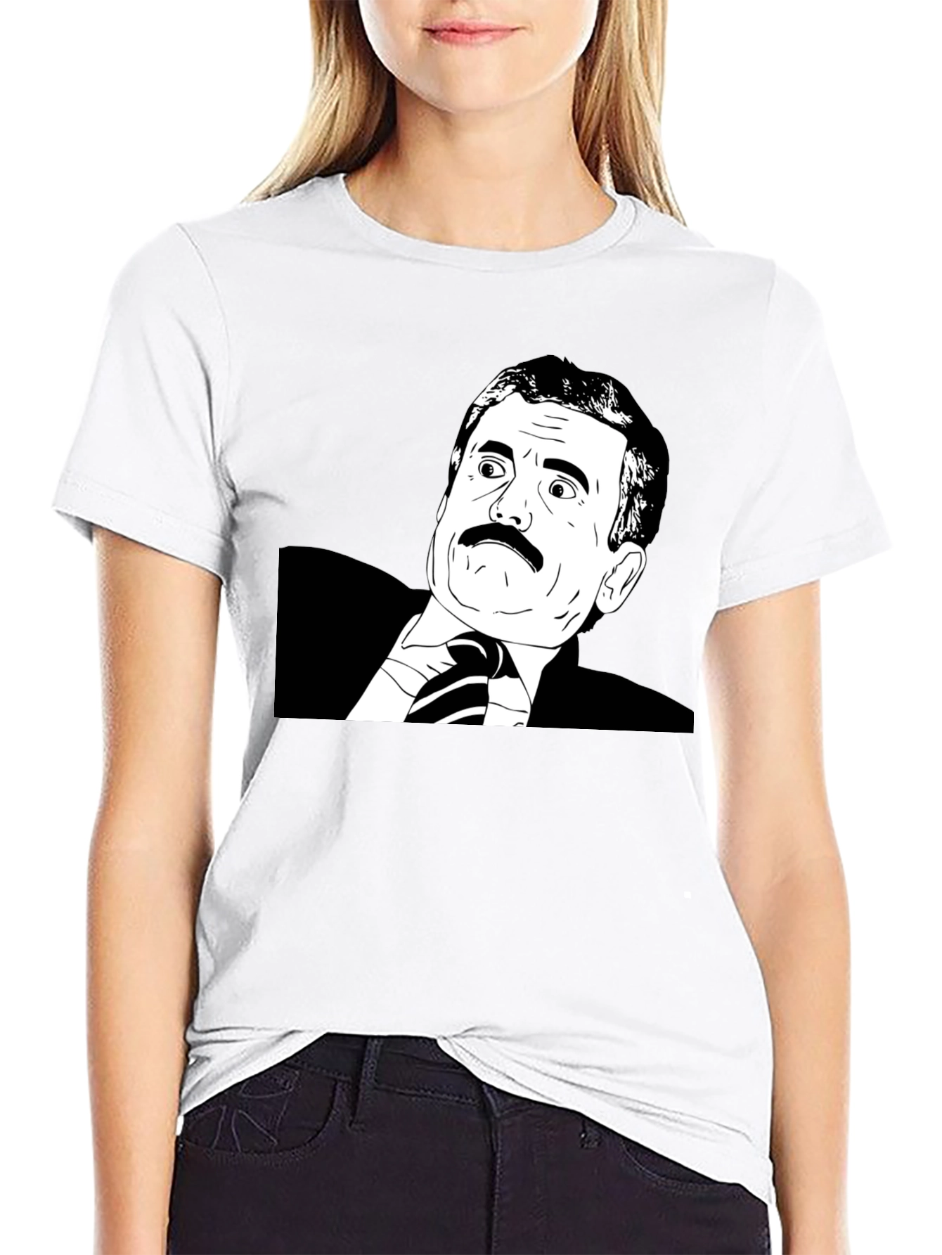 Black Distracted Meme Black Graphic Tee view 9