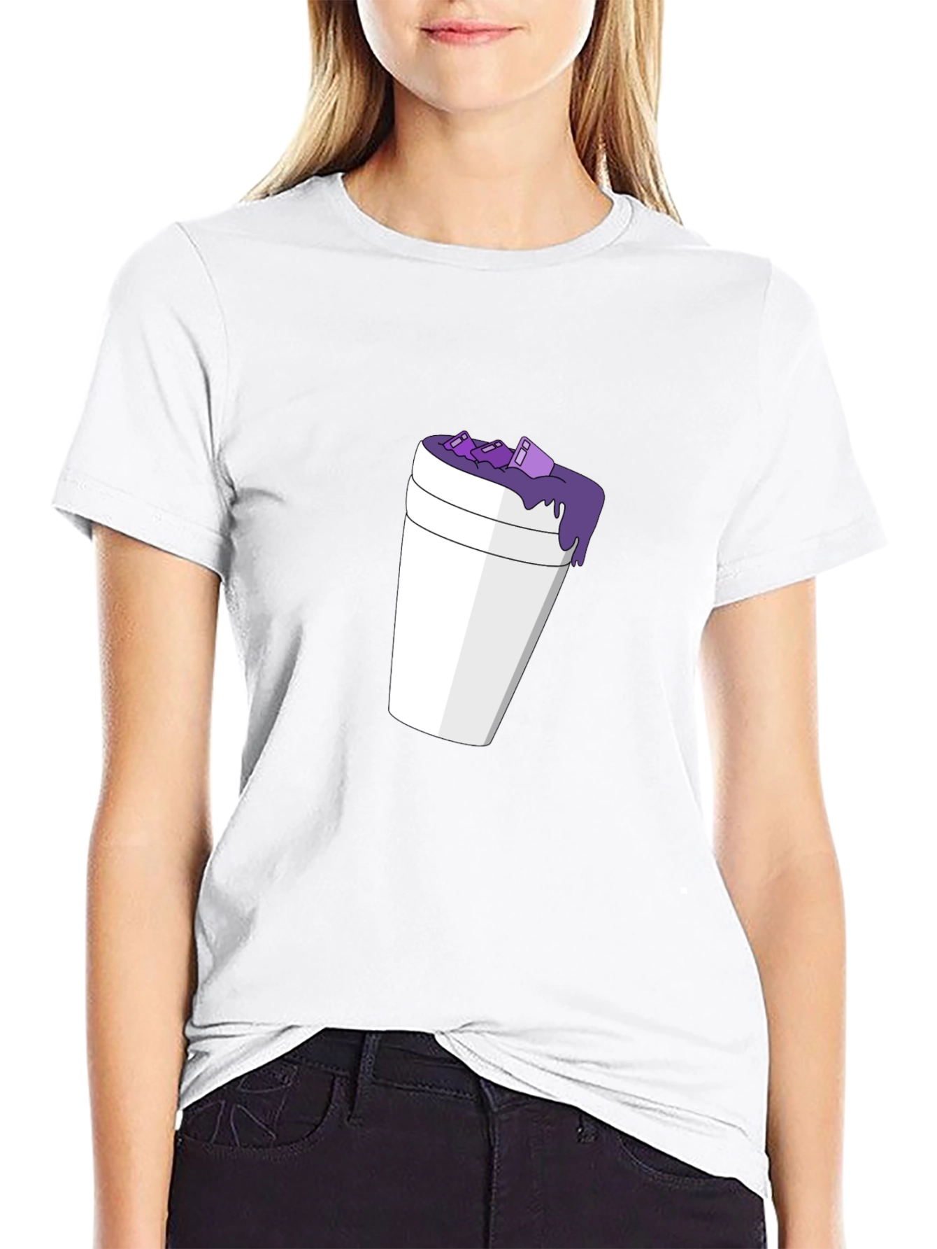Black Purple Drank T-Shirt - Casual Graphic Tee view 9