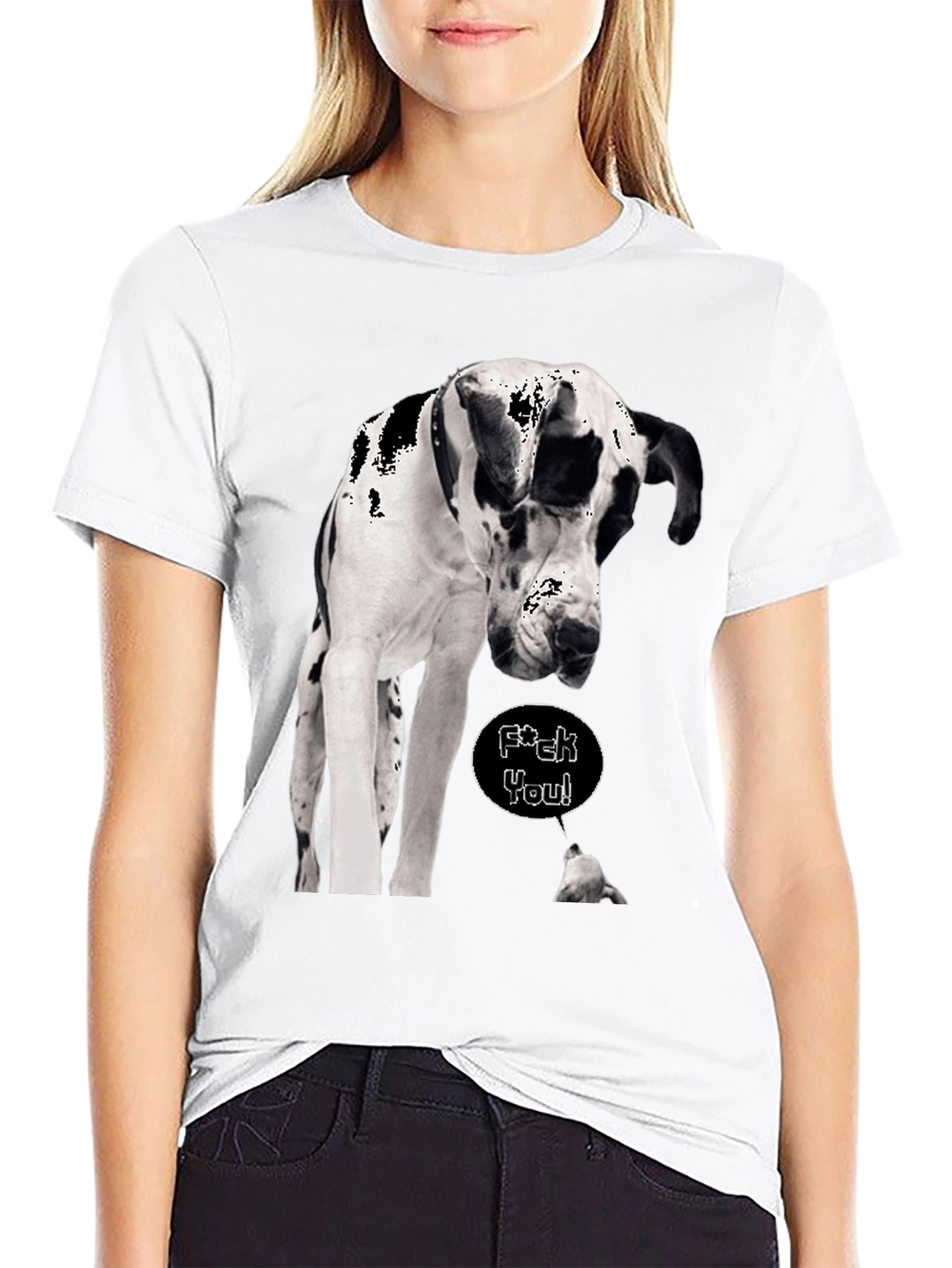 Black Dog T-Shirt - Great Dane Design view 9