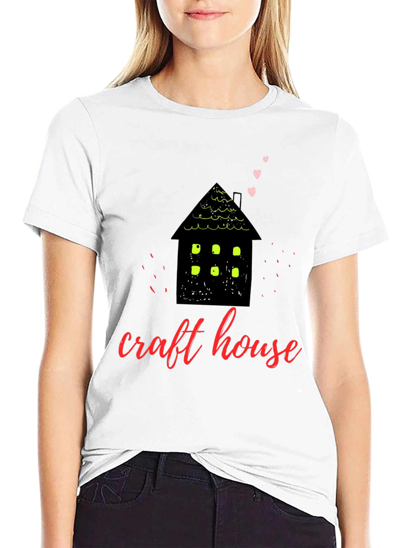 Black Craft House Graphic Tee - Cozy & Creative view 9