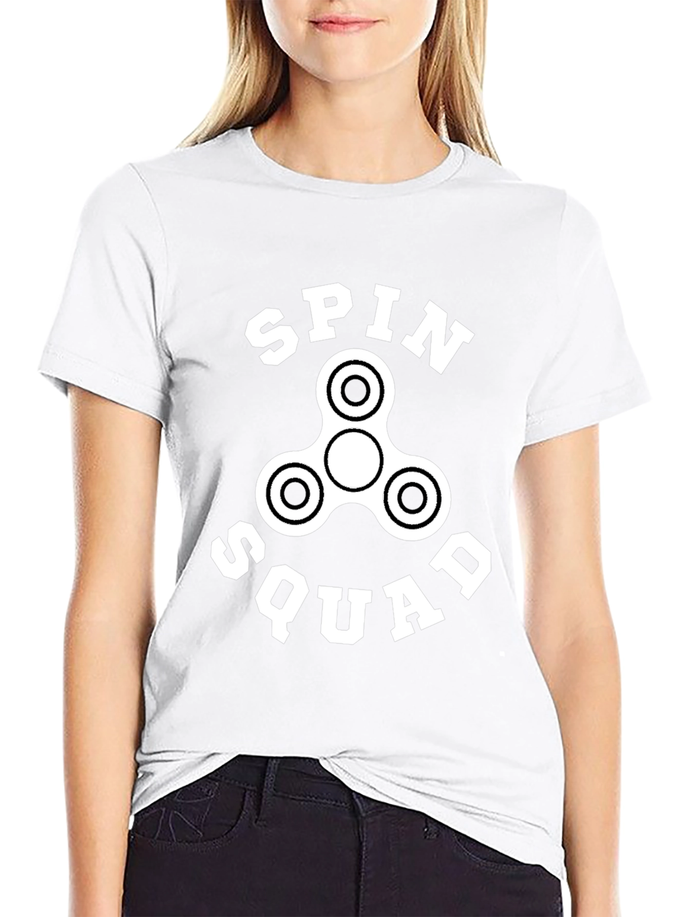 Spin Squad Graphic Tee - Black Cotton T-Shirt - 9