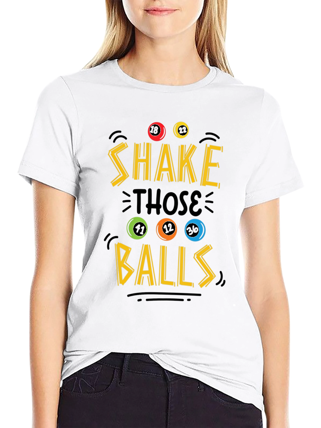 Black Shake Those Balls Graphic Tee - Novelty T-Shirt view 9
