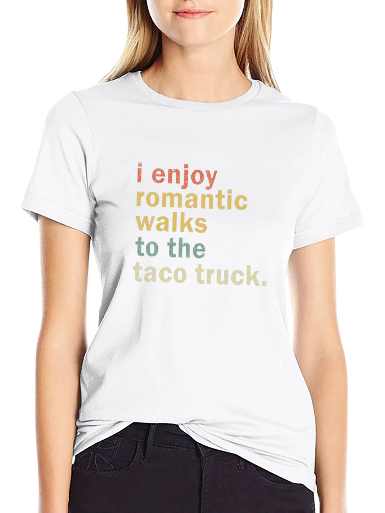 Black Taco Truck Romantic Walks Graphic Tee view 9