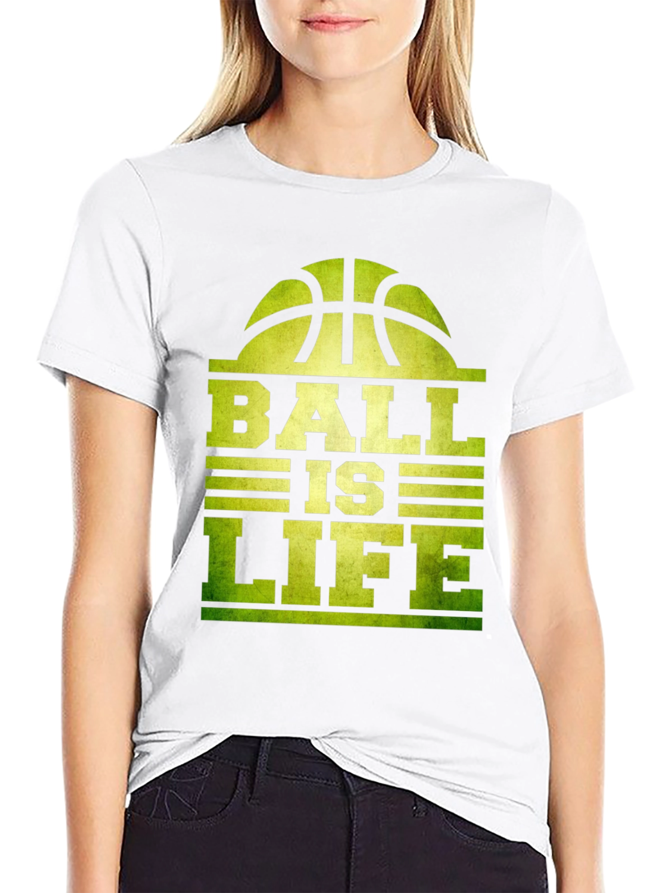Black Ball is Life Graphic T-Shirt - Black Cotton Tee view 9