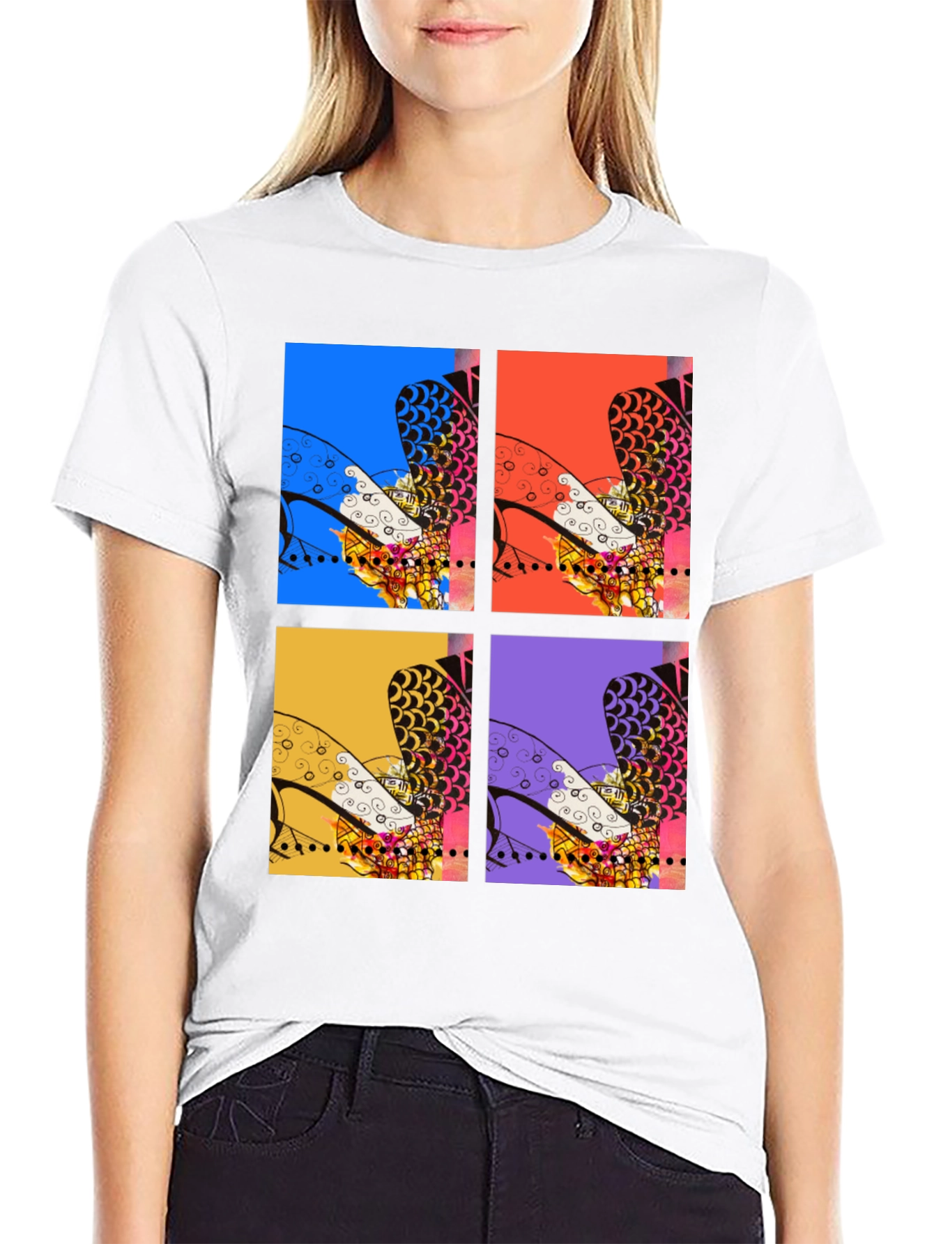 Black Abstract Heels Graphic Tee - Unisex view 9