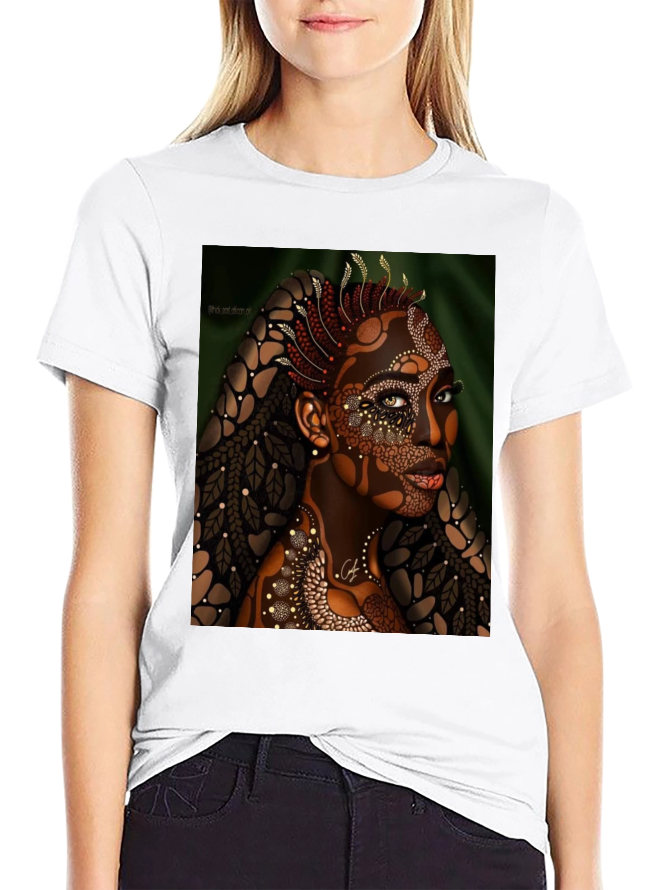 Artistic Woman Portrait Graphic T-Shirt - 9