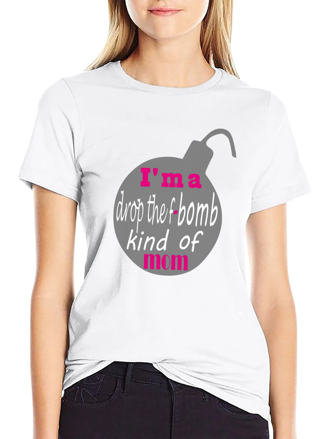 Black I'm a Drop the F-Bomb Kind of Mom T-Shirt view 9