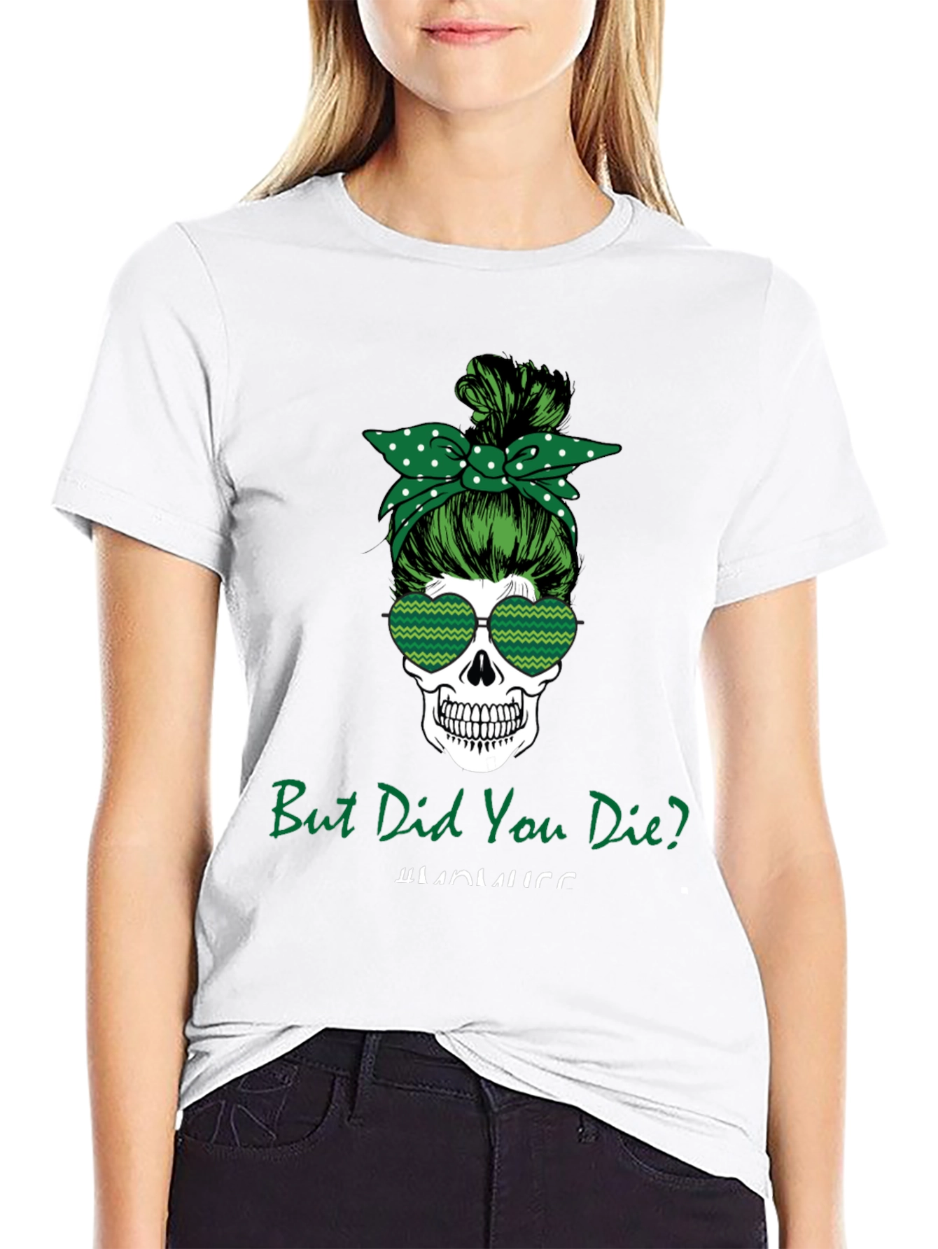 Black But Did You Die? Skull T-Shirt view 9
