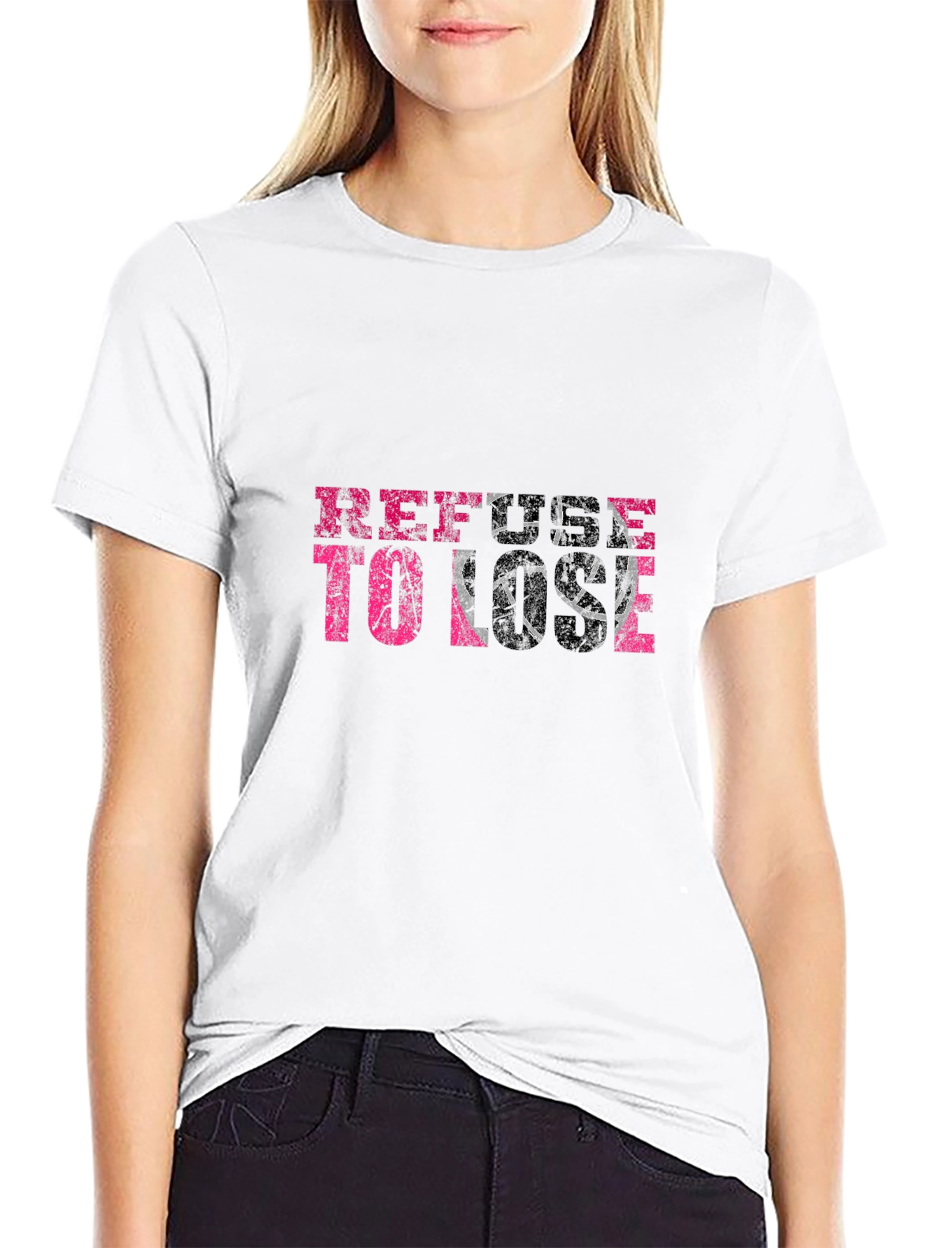 Black Refuse To Lose Graphic Tee - Black T-Shirt view 9