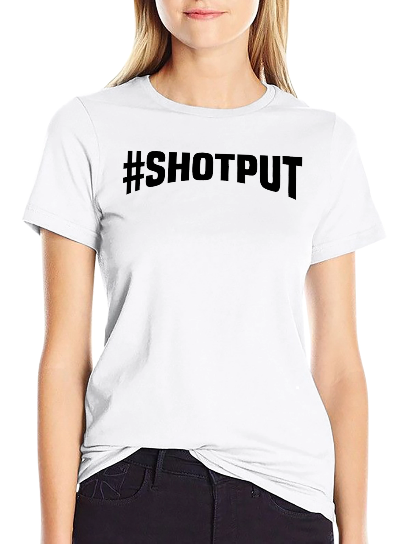 Black #SHOTPUT Black T-Shirt - Bold Sporty Tee view 9