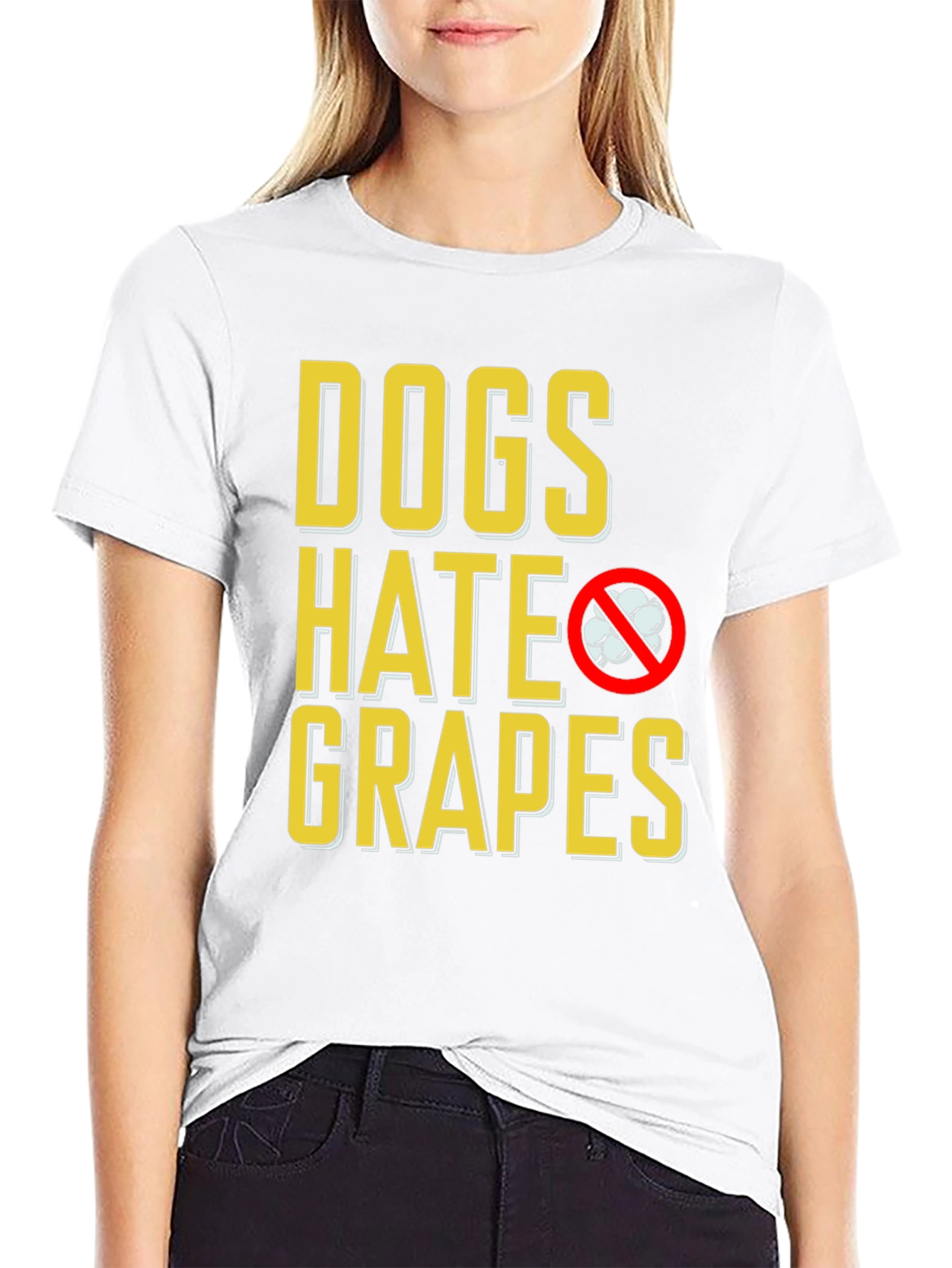 Black Dogs Hate Grapes T-Shirt - Funny Dog Lover Tee view 9