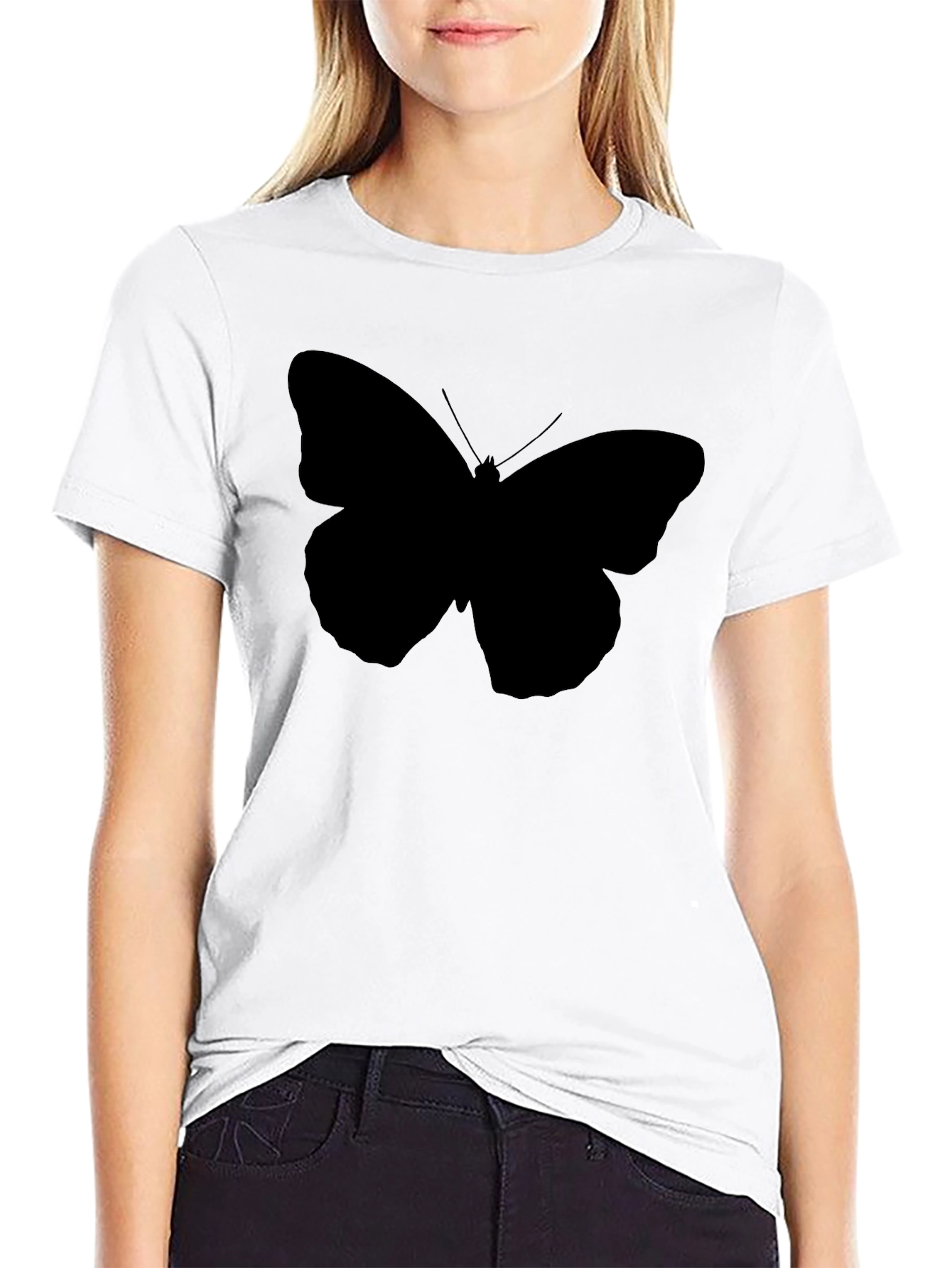 Black Black Butterfly Graphic T-Shirt - Men's Casual Tee view 9