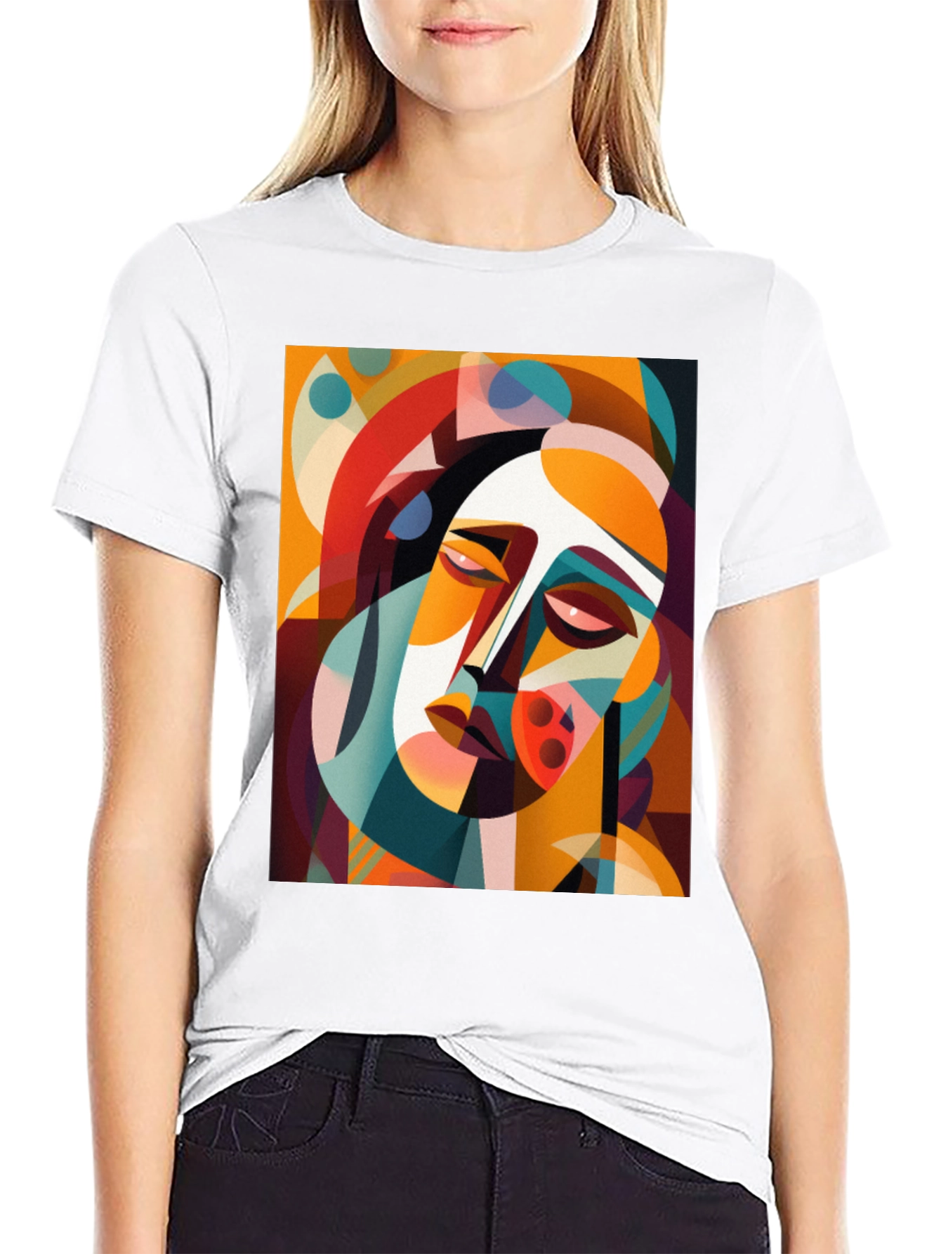 Black Abstract Art Graphic Tee - Unique Design view 9