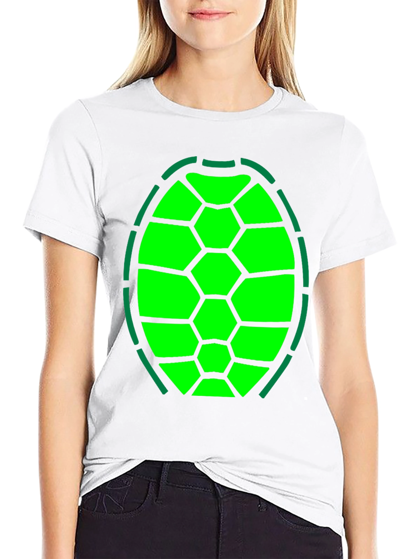 Black Turtle Shell T-Shirt - Funny Costume Tee view 9