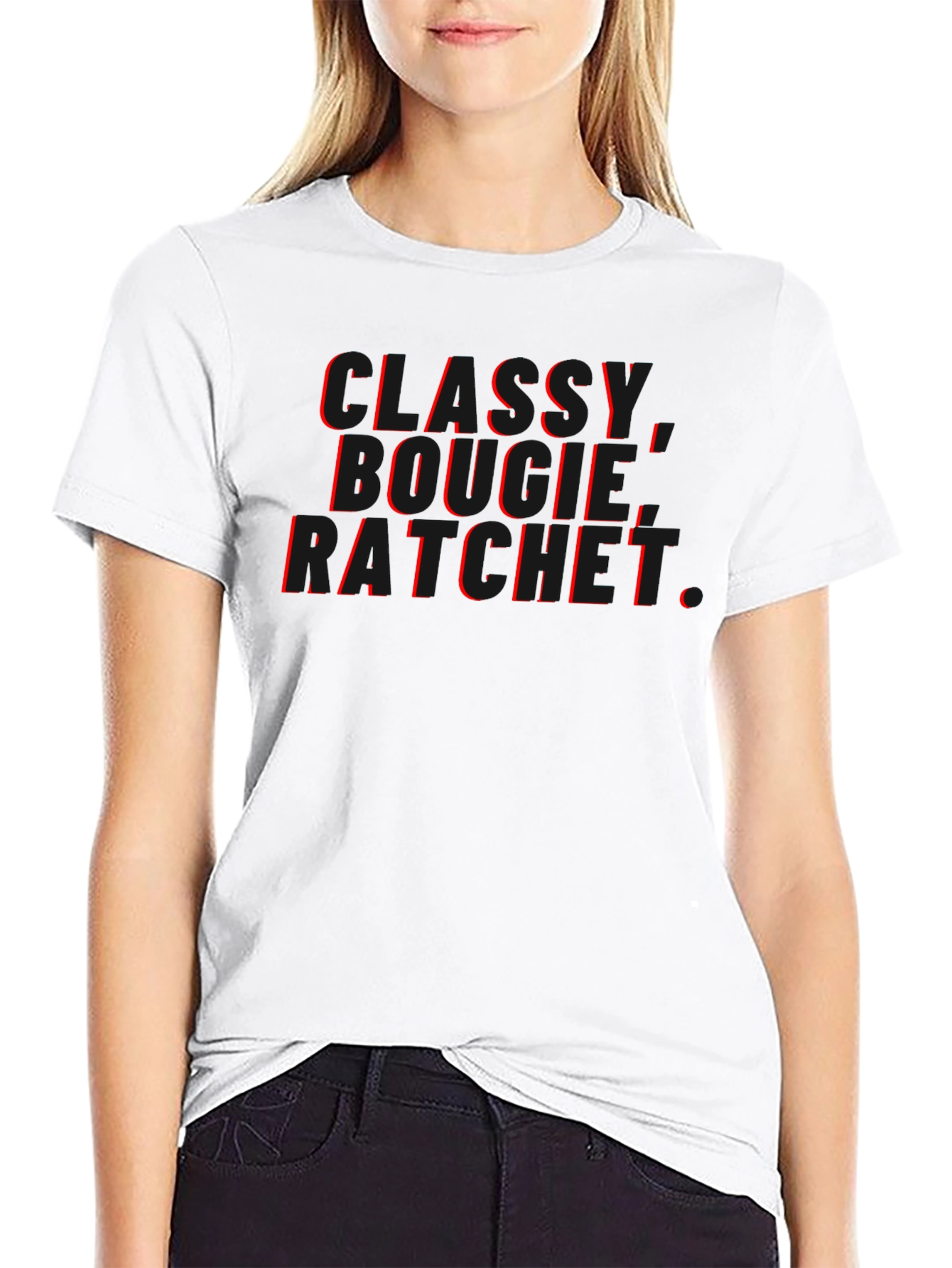 Black Classy Bougie Ratchet Graphic Tee view 9
