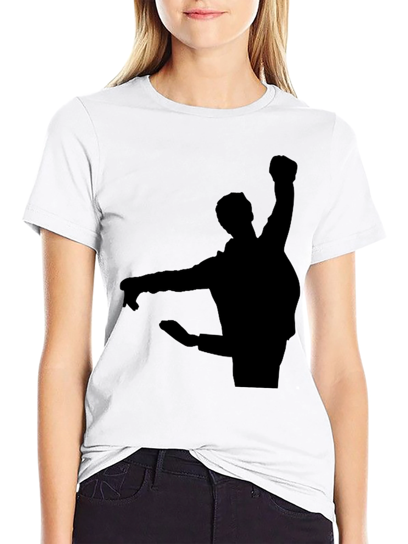 Black Silhouette Graphic T-Shirt - Black view 9