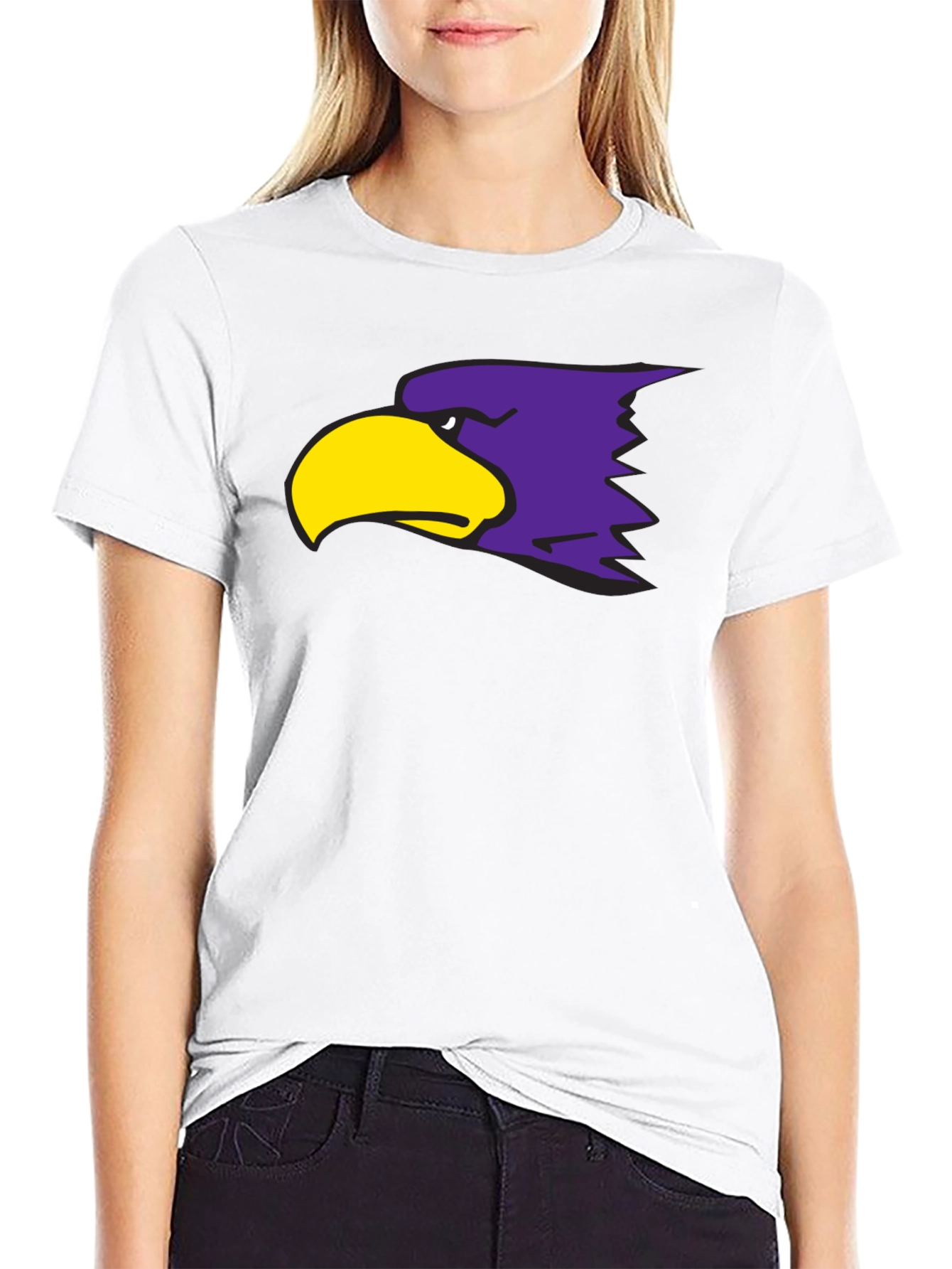 Black Bold Eagle Graphic T-Shirt - Stylish Crew Neck Tee view 9