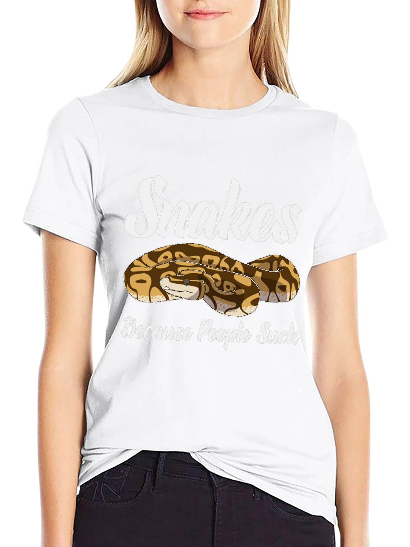 Black Snakes Because People Suck T-Shirt view 9