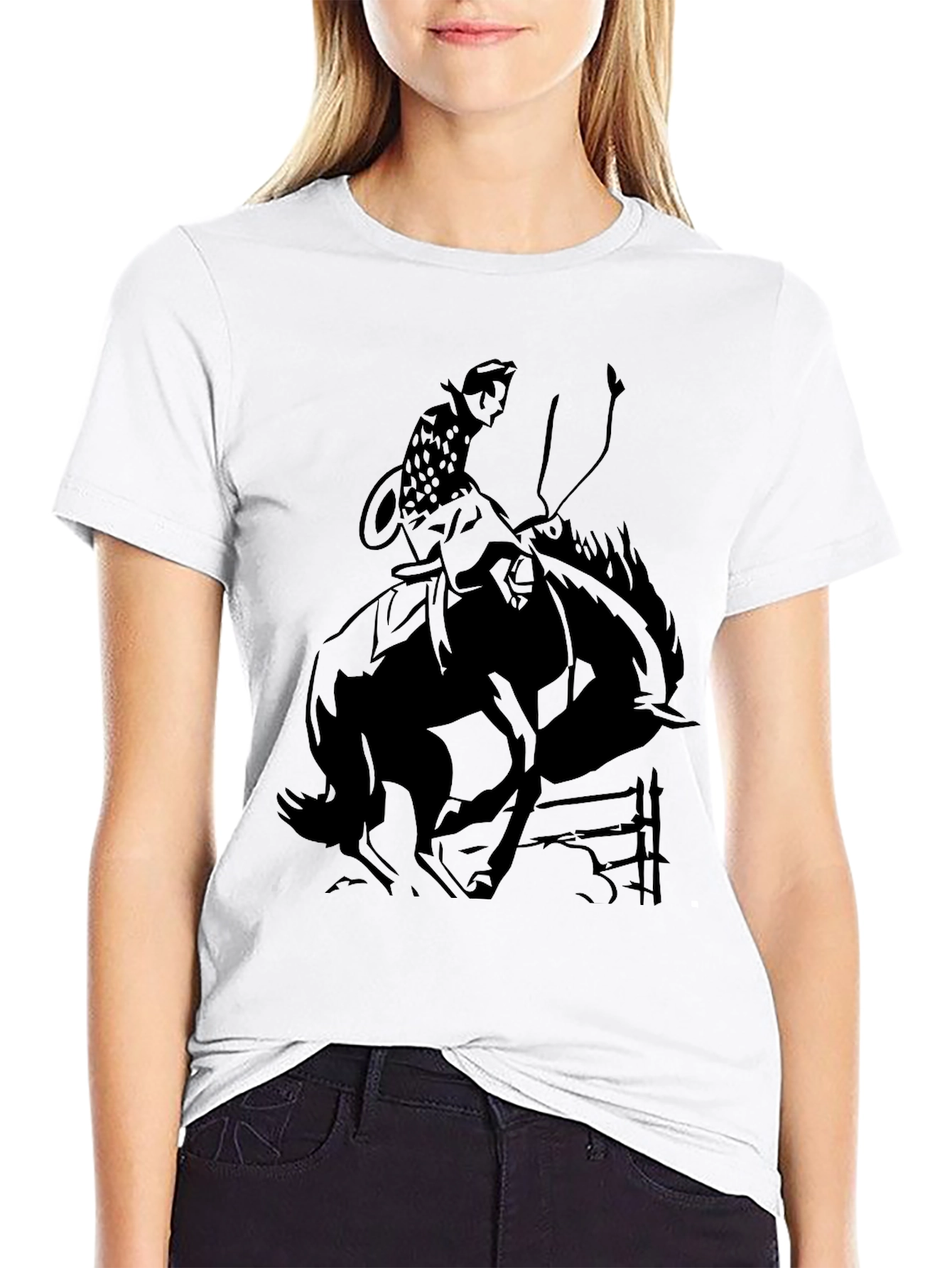 Black Black Rodeo Rider Graphic Tee view 9