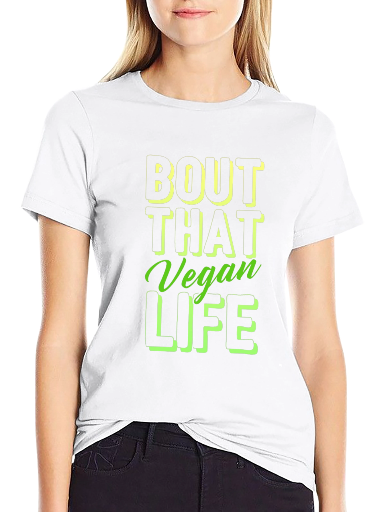 Bout That Vegan Life Black Graphic Tee - 9