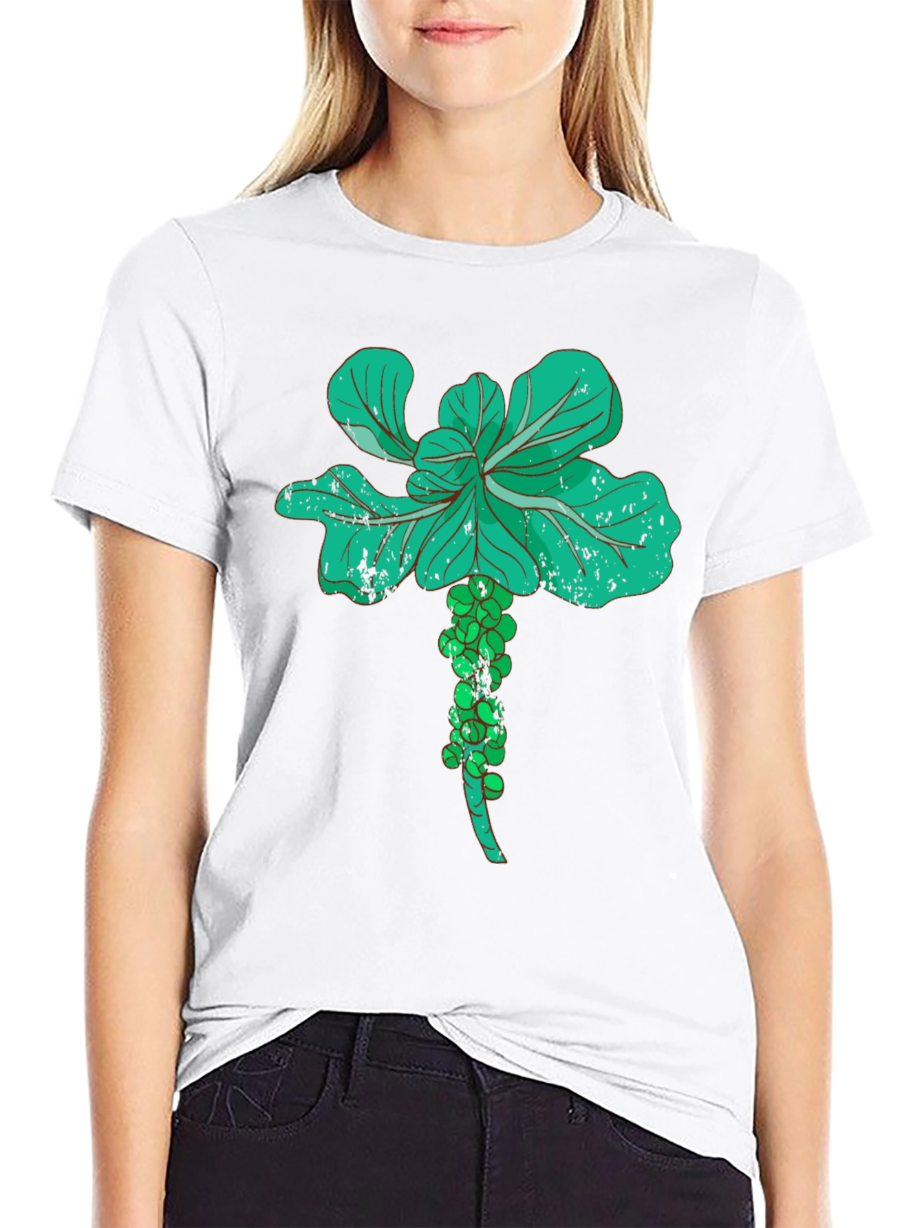 Black Brussels Sprouts Graphic Tee - Vegetable Lover's Black T-Shirt view 9