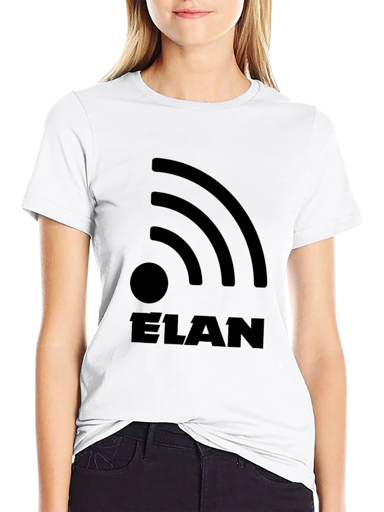 Black Elan WiFi Signal Graphic Tee - Black view 9