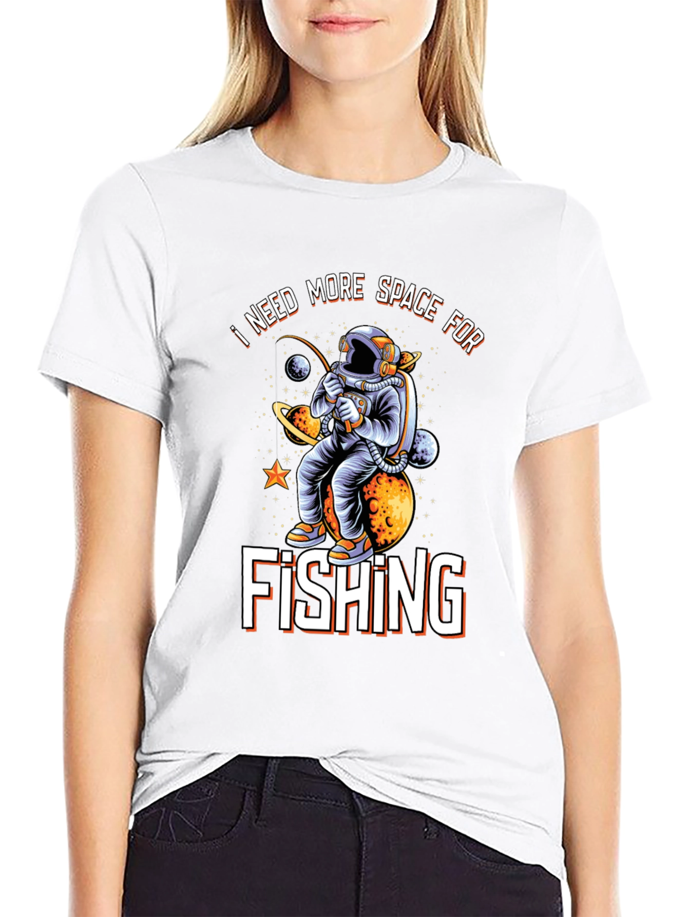 Black Space Fishing T-Shirt view 9