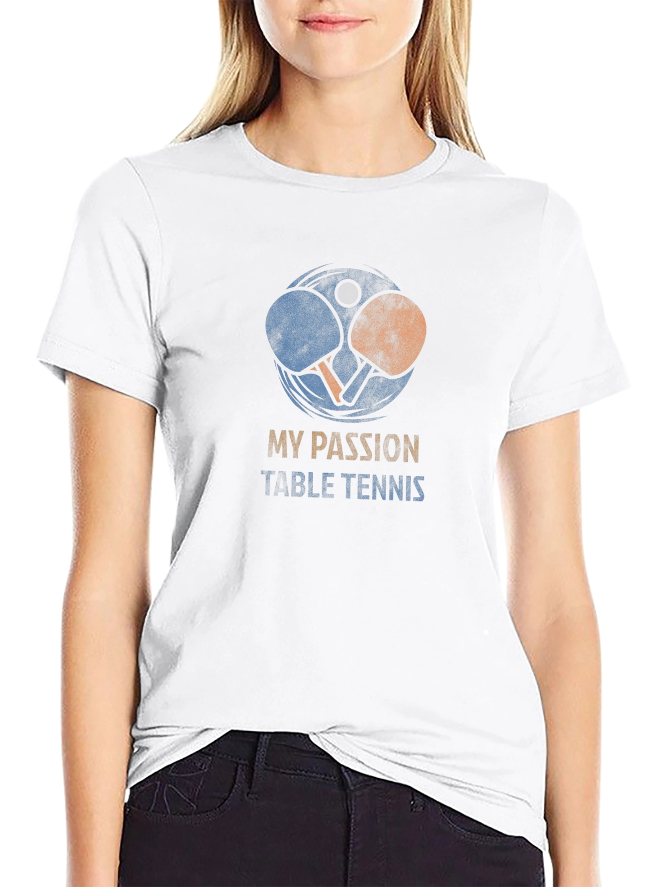 Black My Passion Table Tennis Graphic Tee view 9