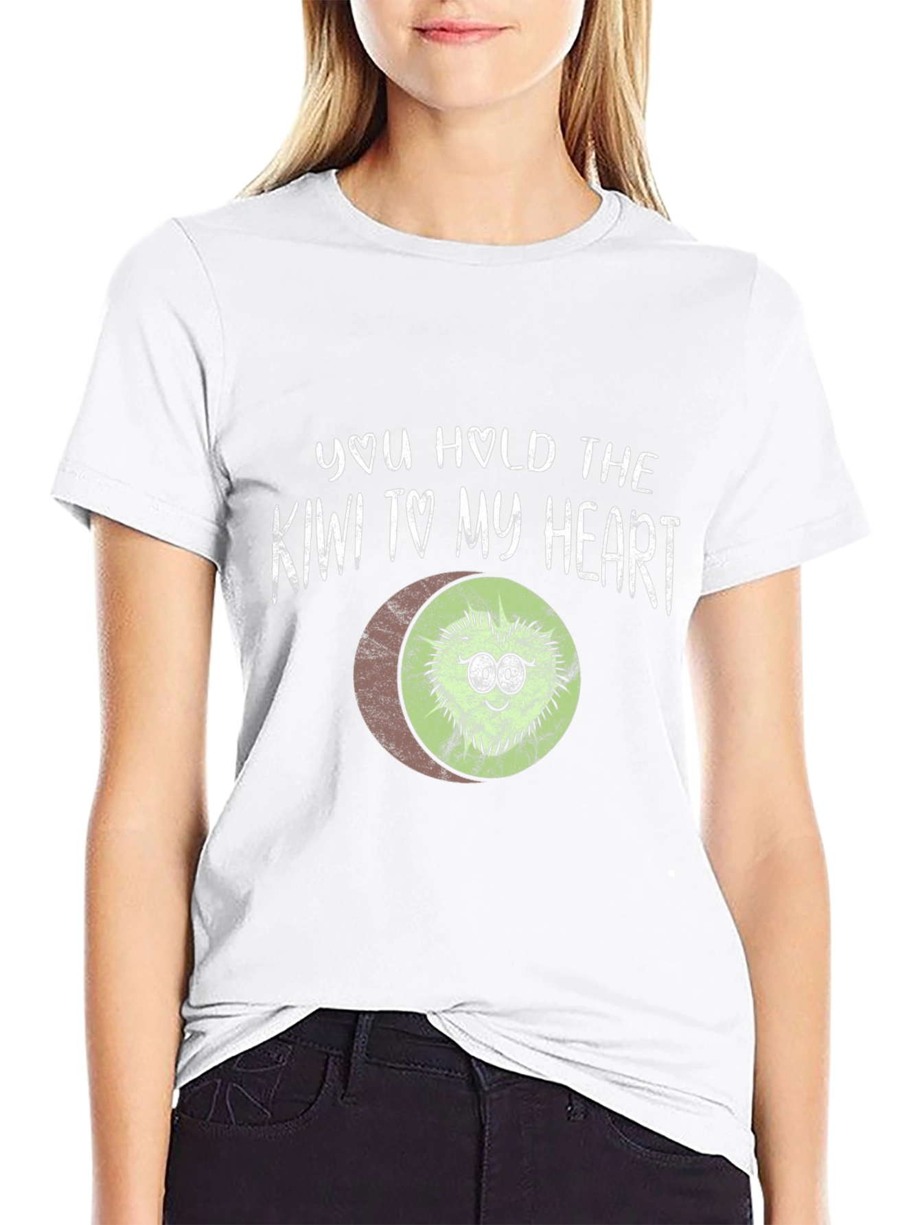 Black You Hold the Kiwi to My Heart T-Shirt view 9