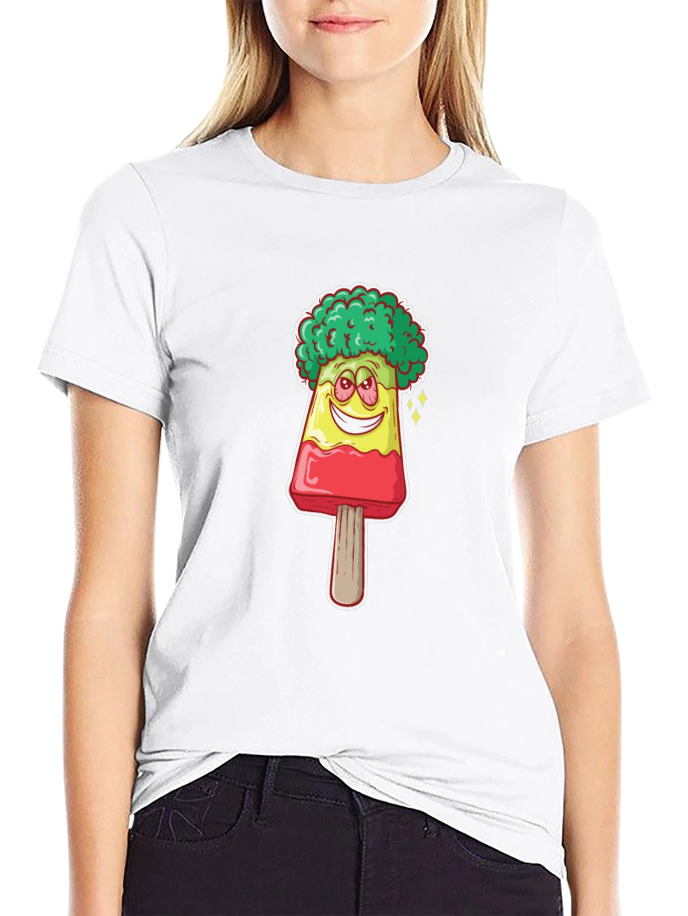 Black Novelty Popsicle Character T-Shirt view 9