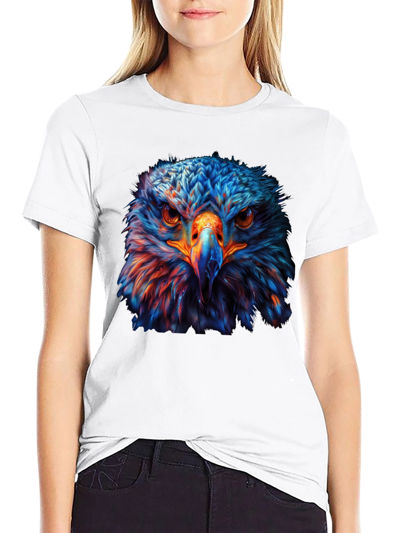 Black Bold Eagle Graphic Tee - Black T-Shirt view 9