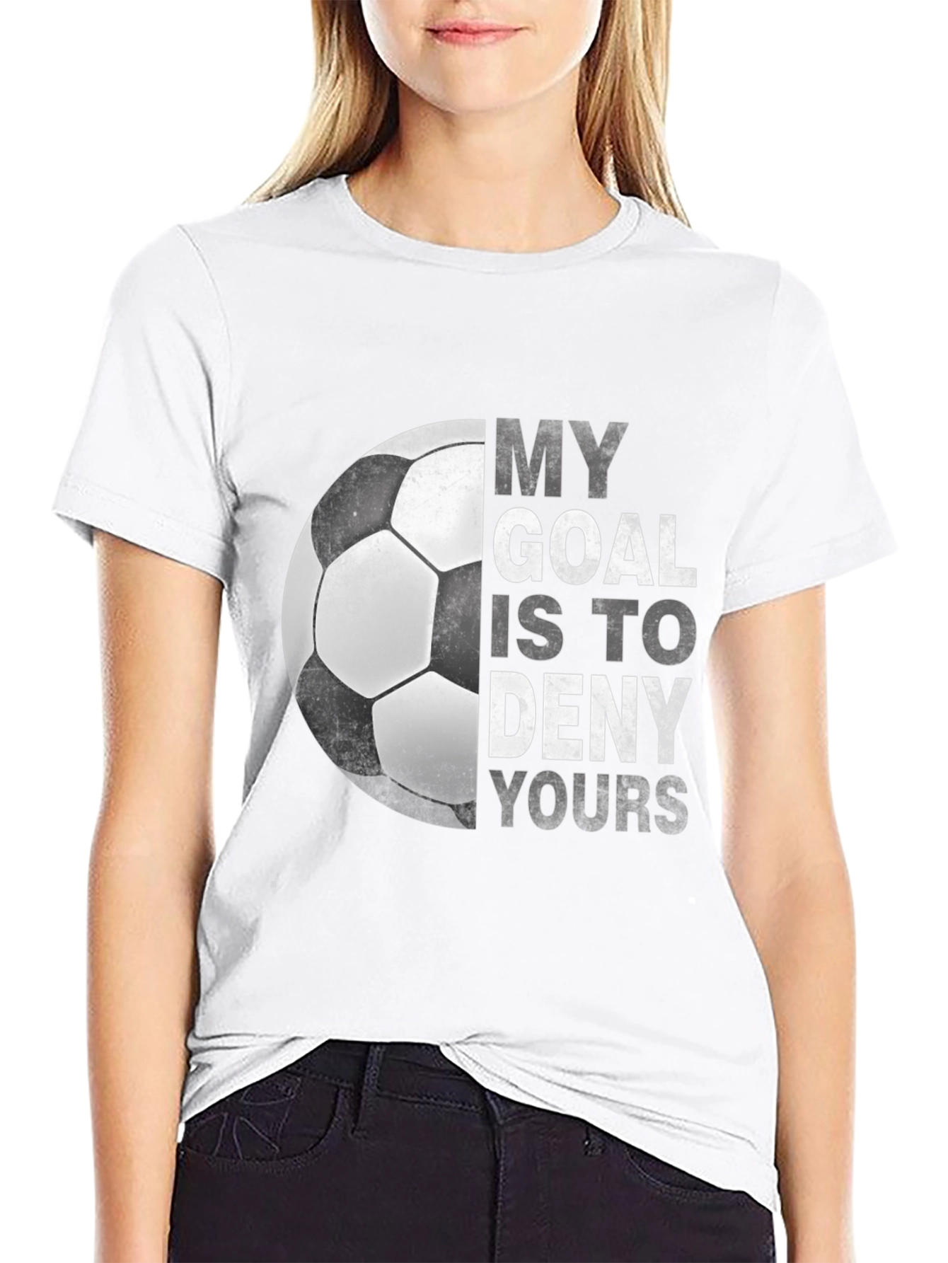 Black My Goal Soccer Graphic Tee - Black view 9
