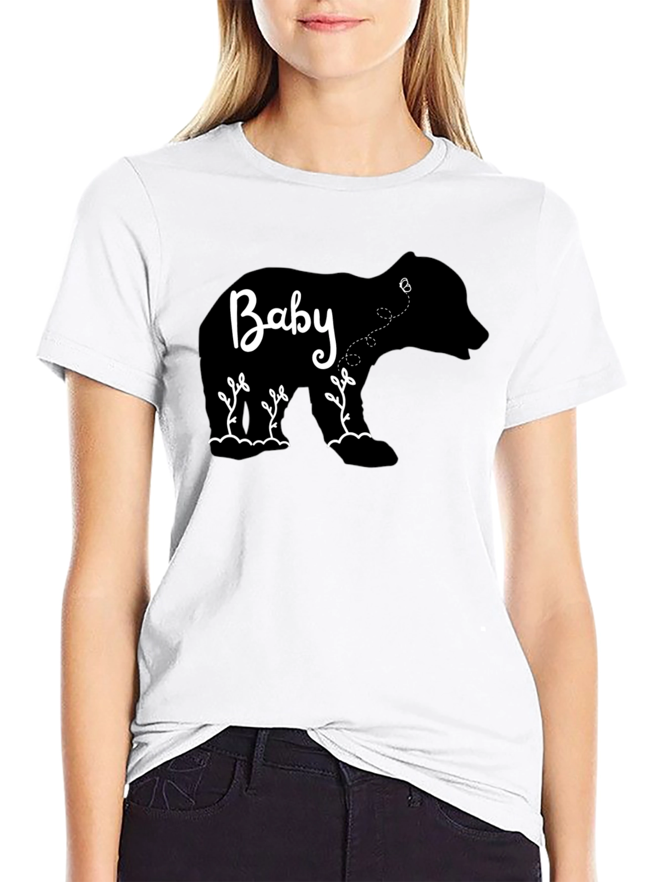 Black Baby Bear Tee - Cute Animal Graphic T-Shirt view 9