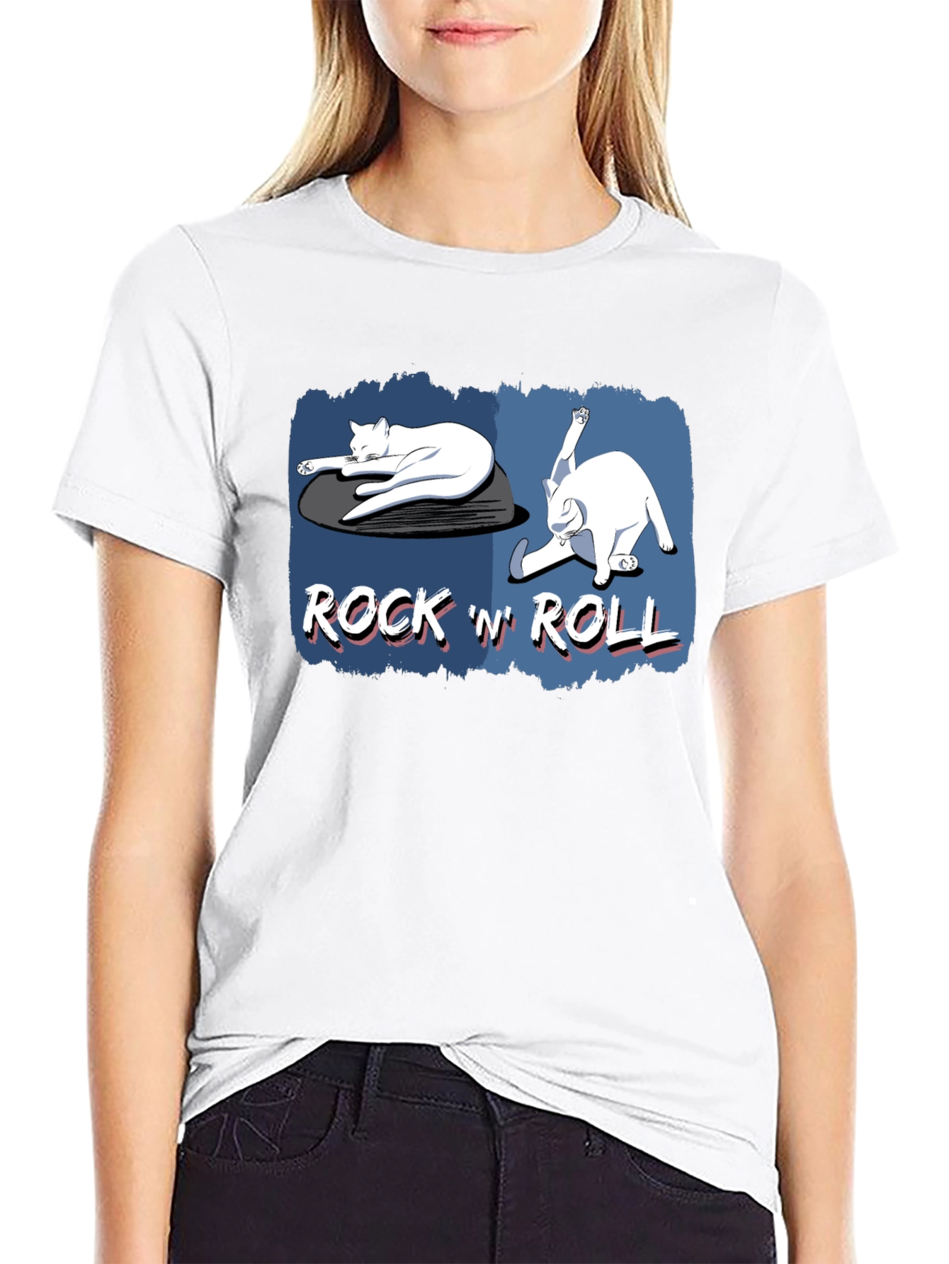 Black Rock 'N' Roll Cat Graphic Tee view 9