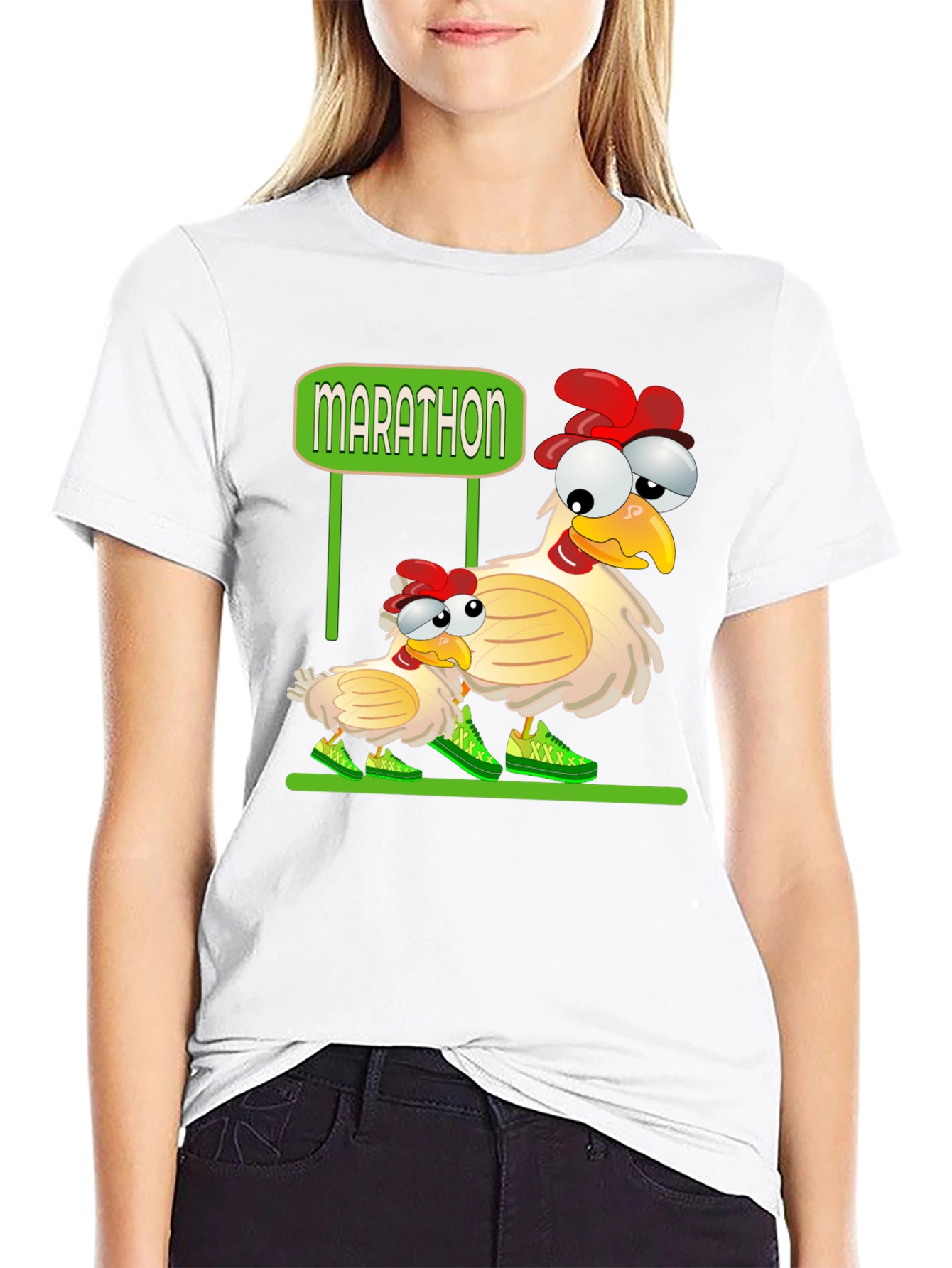 Black Marathon Chicken T-Shirt view 9