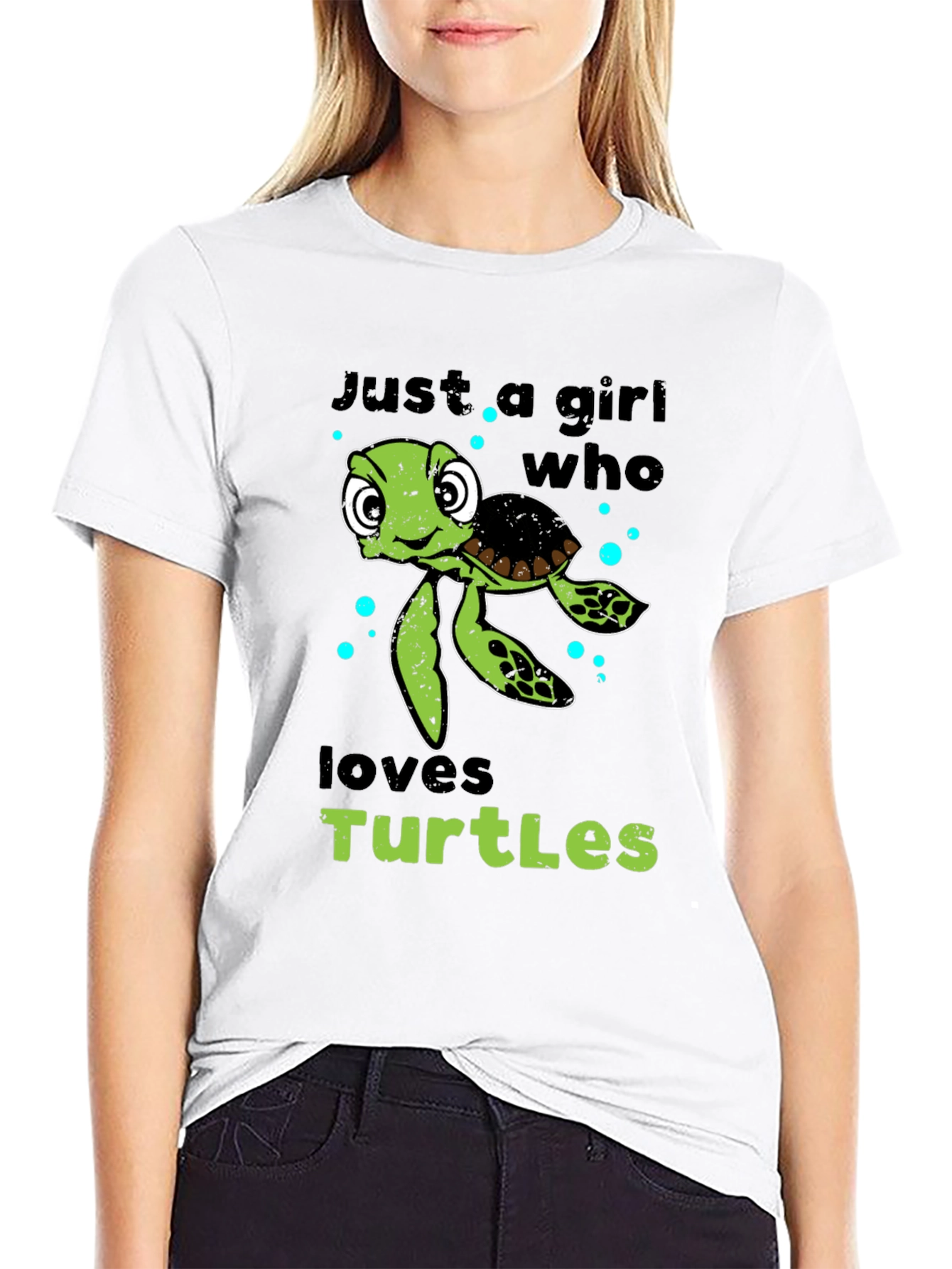 Black Girl Who Loves Turtles T-Shirt view 9