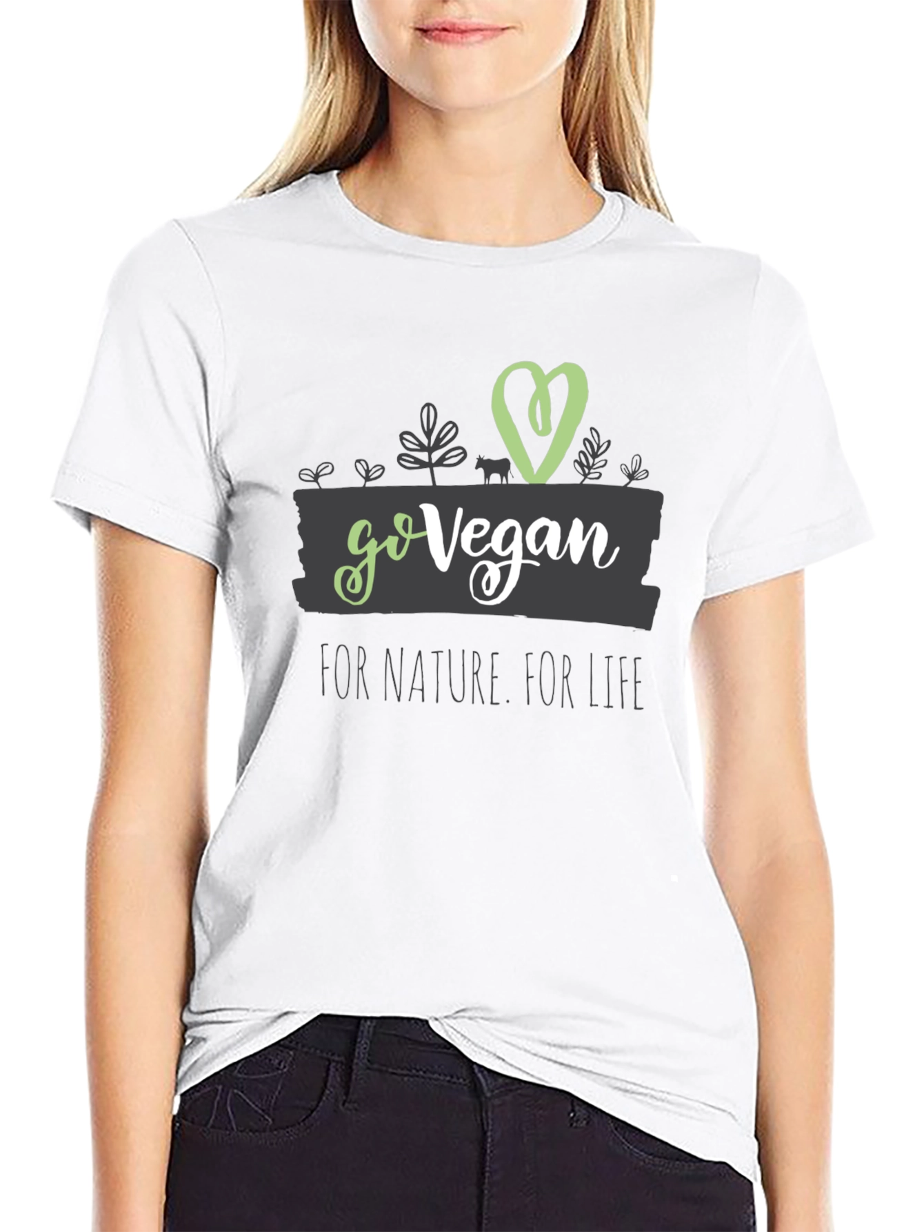 Go Vegan Graphic Tee - Nature & Life - 9