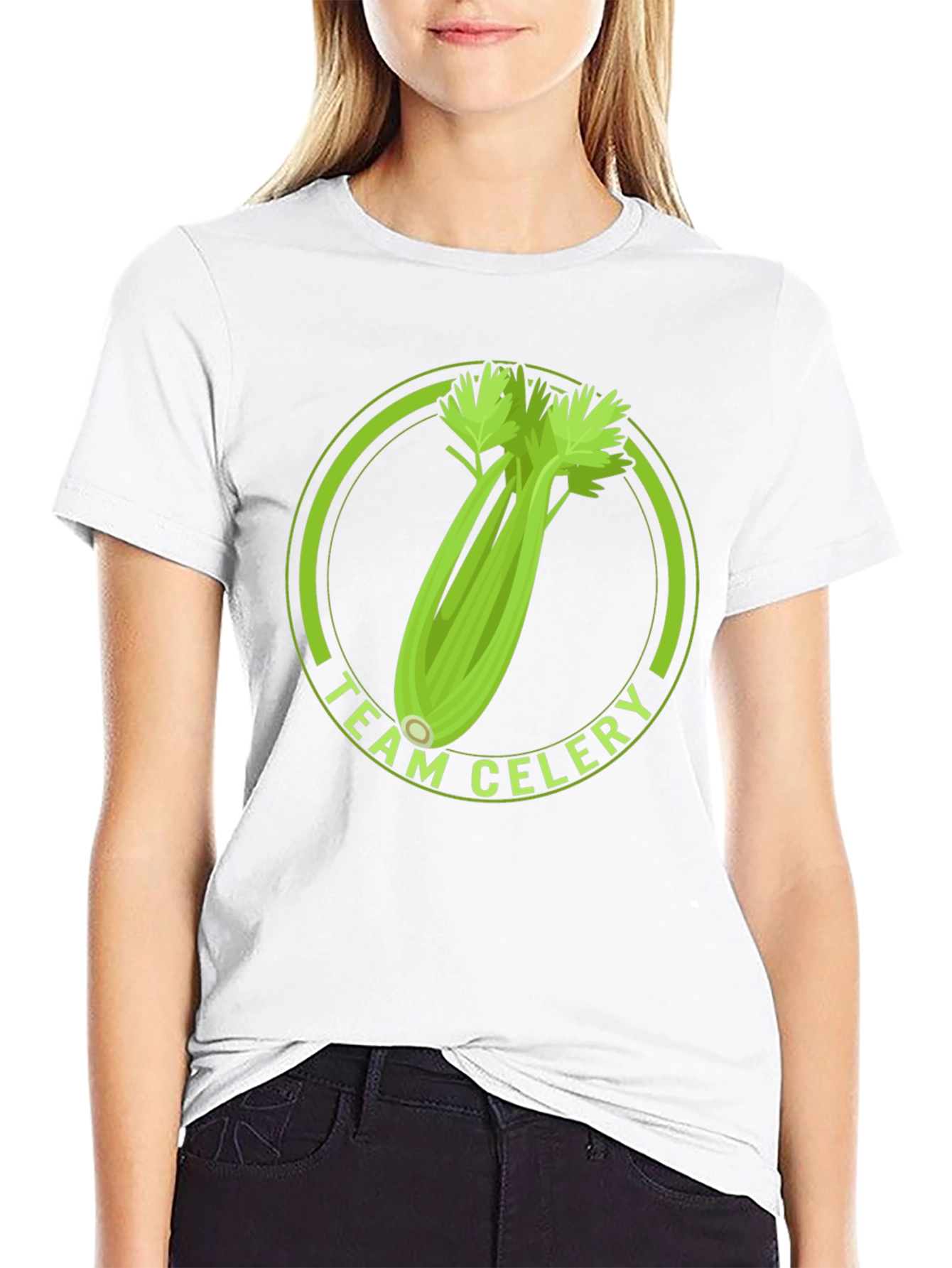 Team Celery Graphic T-Shirt - Black Cotton Tee - 9