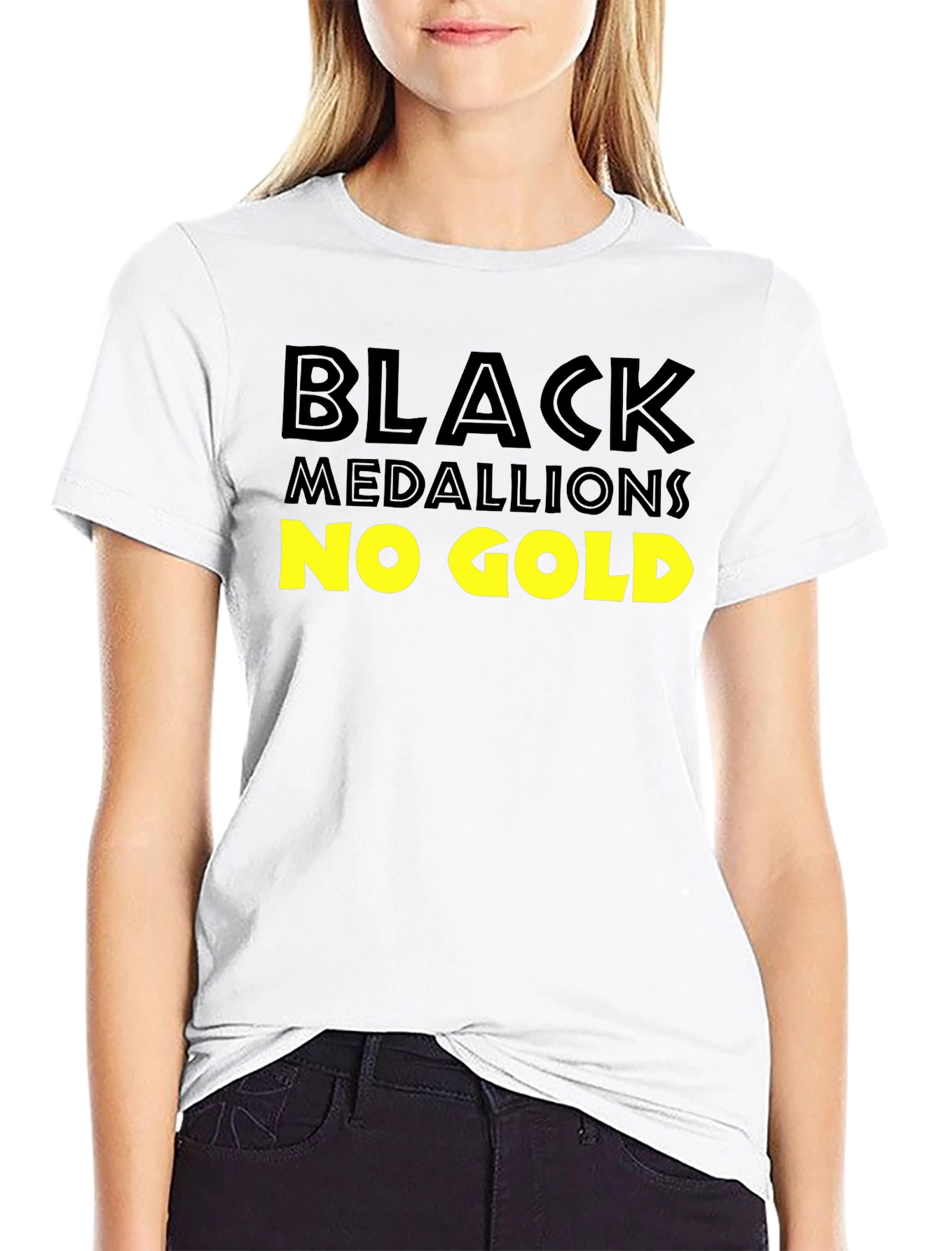 Black Black Medallions No Gold T-Shirt view 9
