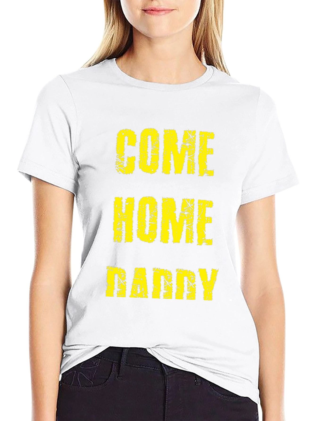 Black Come Home Daddy Tee - Black Graphic T-Shirt view 9
